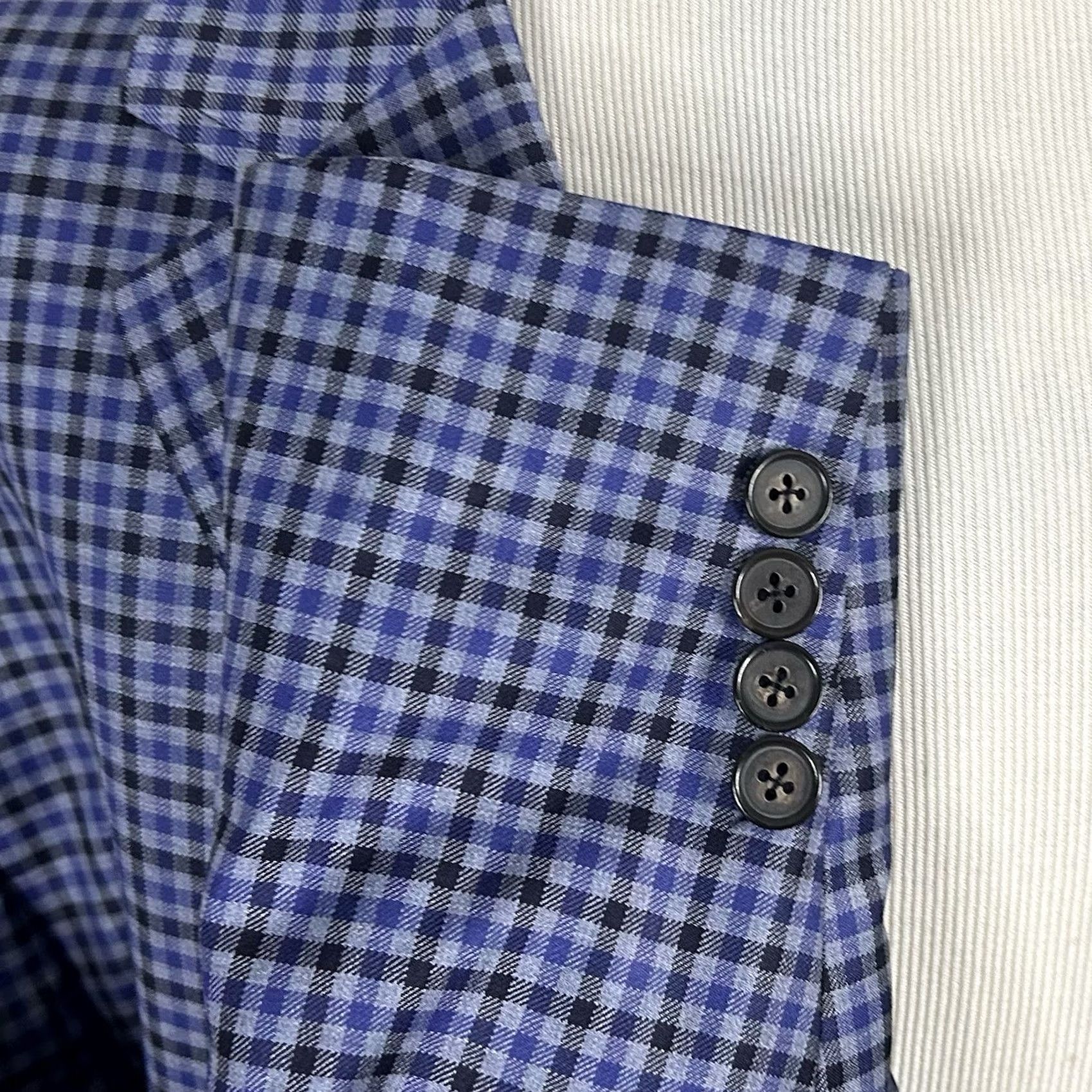 Ted Baker Ted Baker London Sport Coat Blue Plaid Wool Two Button Vented 54L Size US XS / EU 42 / 0 - 5 Thumbnail
