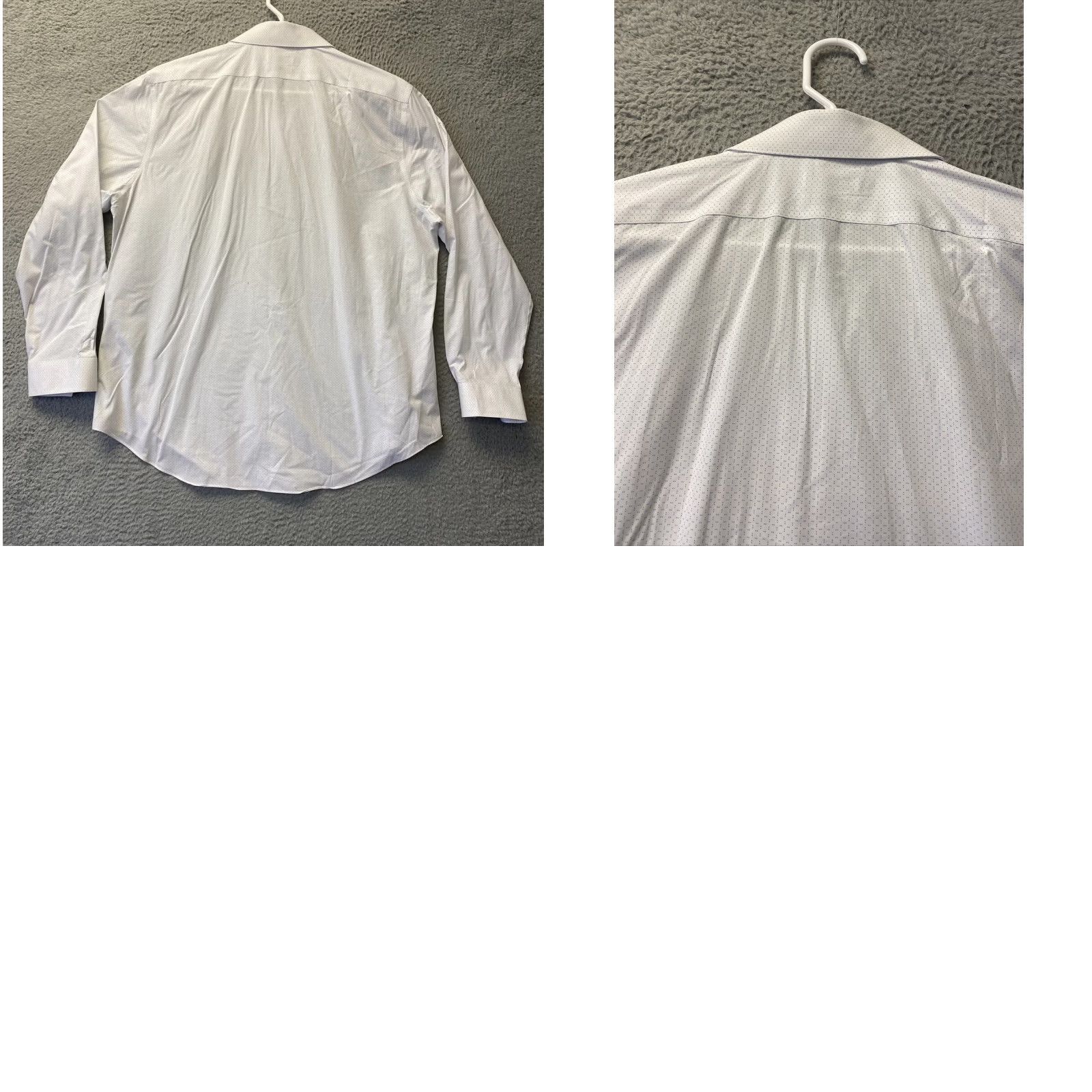 Calvin Klein Calvin Klein Shirt Slim Men's 17 34/35 White blue Long Sleeve Button-Up Collared Spread Button Men 105-6 Size US XL / EU 56 / 4 - 8 Thumbnail