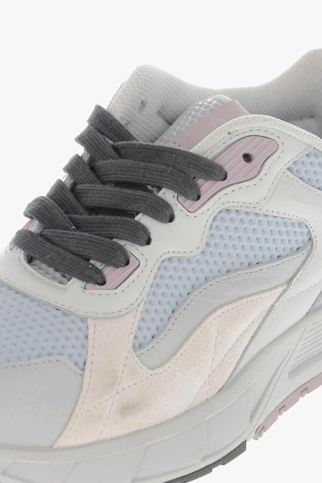 Off-White og1mm0426 Leather Low-Top Sneakers in White & Grey Size US 7 / IT 37 - 4 Thumbnail
