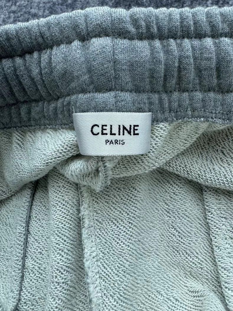 Celine Celine Gray Embroidered Logo Sweatpants Size US 28 / EU 44 - 3 Thumbnail