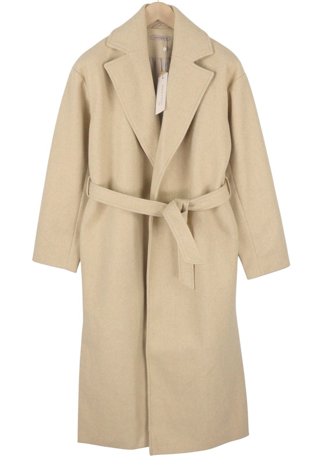 Other L TALL Beige Melange Notch Lapel Belted Mid 88055 Size L / US 10 / IT 46 - 2 Thumbnail