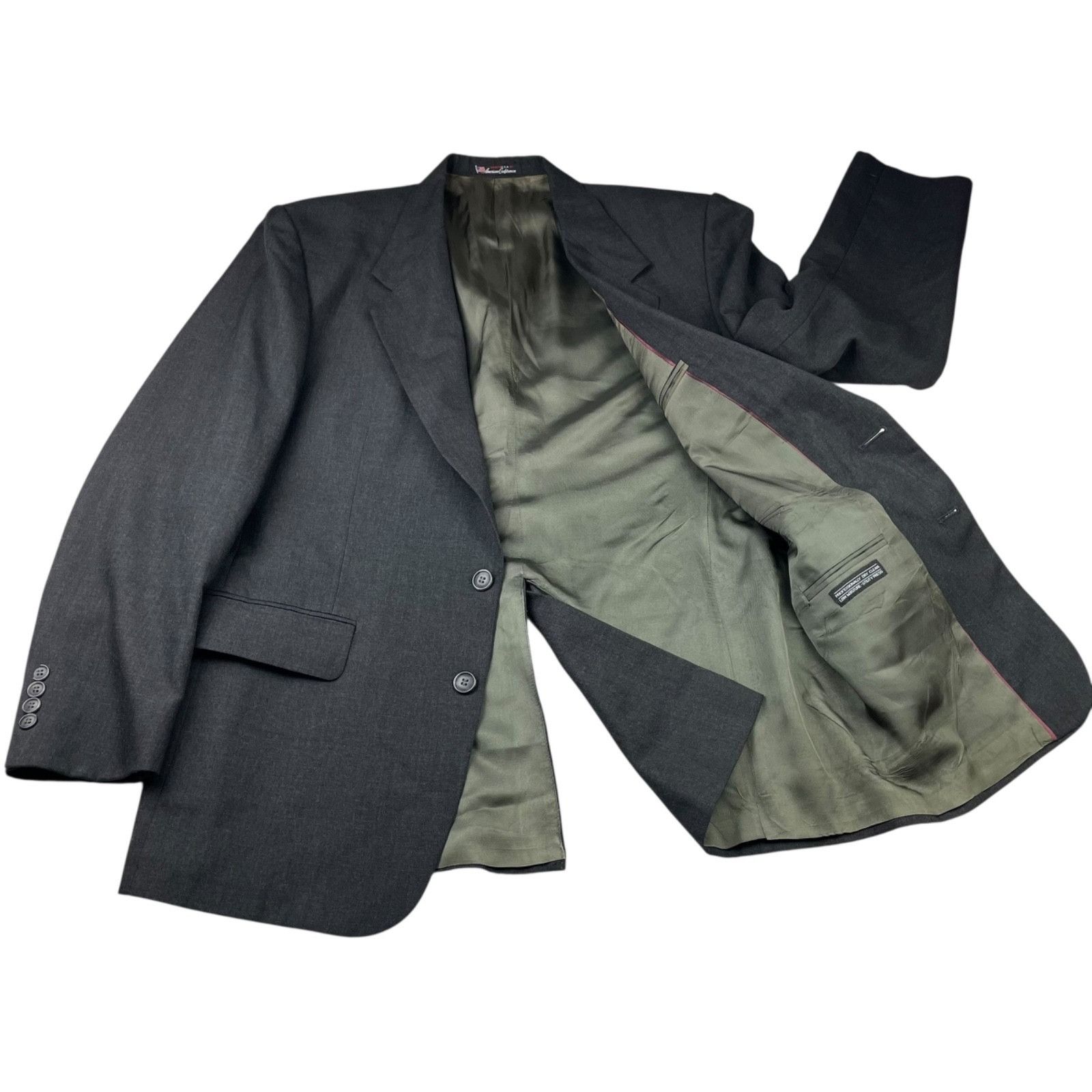 Stafford VTG Stafford Men’s 100% Wool 2-Button Blazer Jacket Gray • U Size 42R - 12 Thumbnail