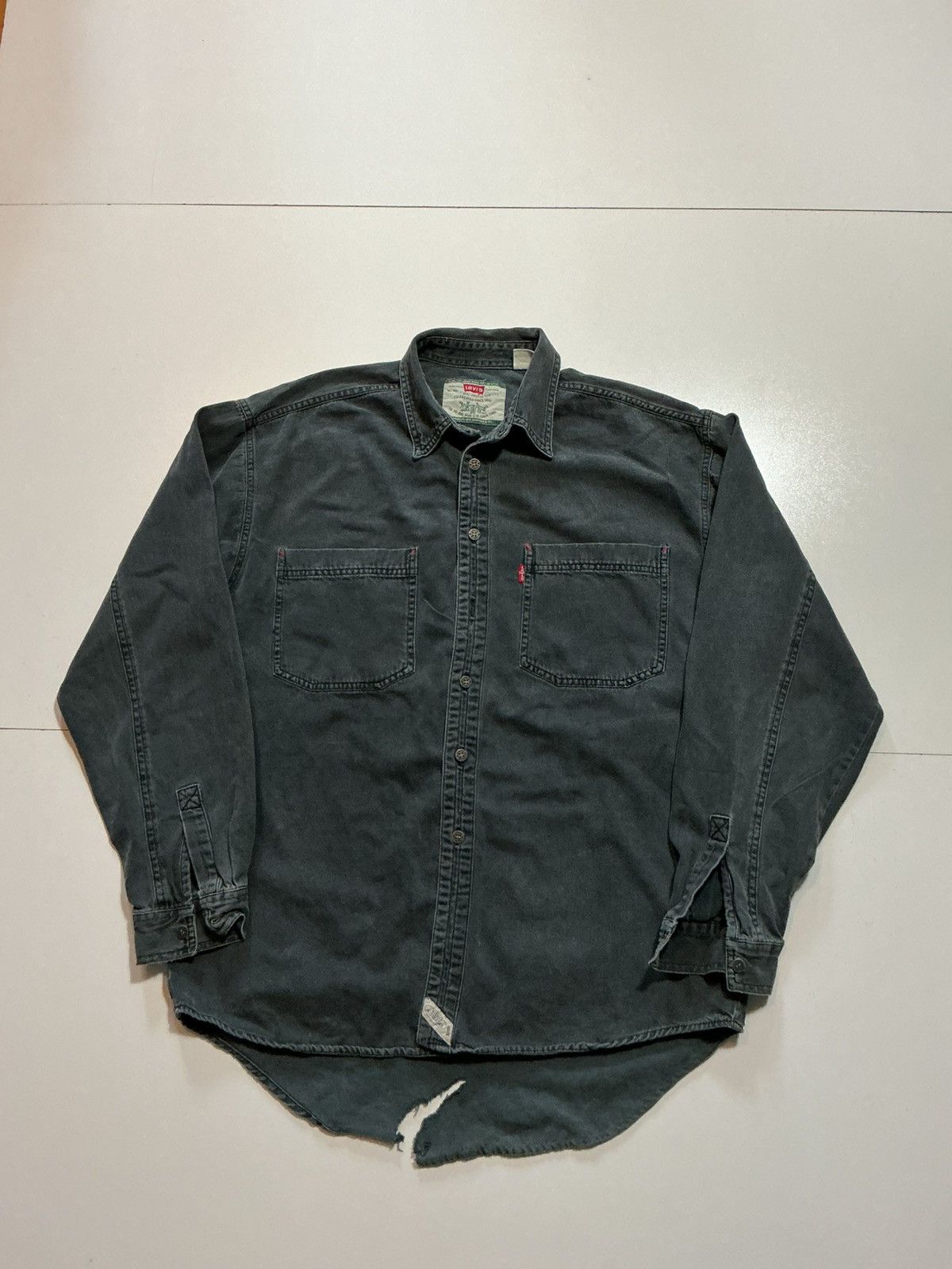 Levi's Vintage 90s Levis Modern Authentics Black Button L/S Shirt Size US M / EU 48-50 / 2 - 1 Thumbnail