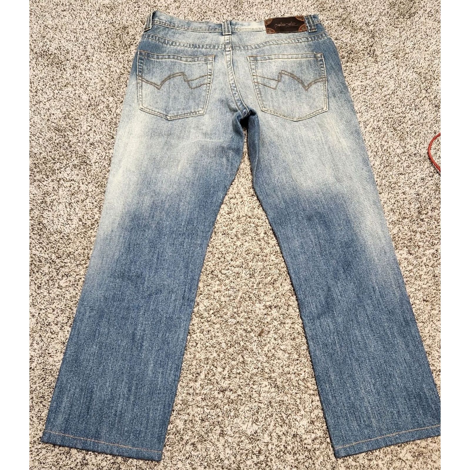 Pelle Pelle VINTAGE Pelle Pelle Jeans Mens 34x34 Distressed Baggy Loose Fit Wide Leg Denim Rare Vtg Size US 34 / EU 50 - 2 Thumbnail