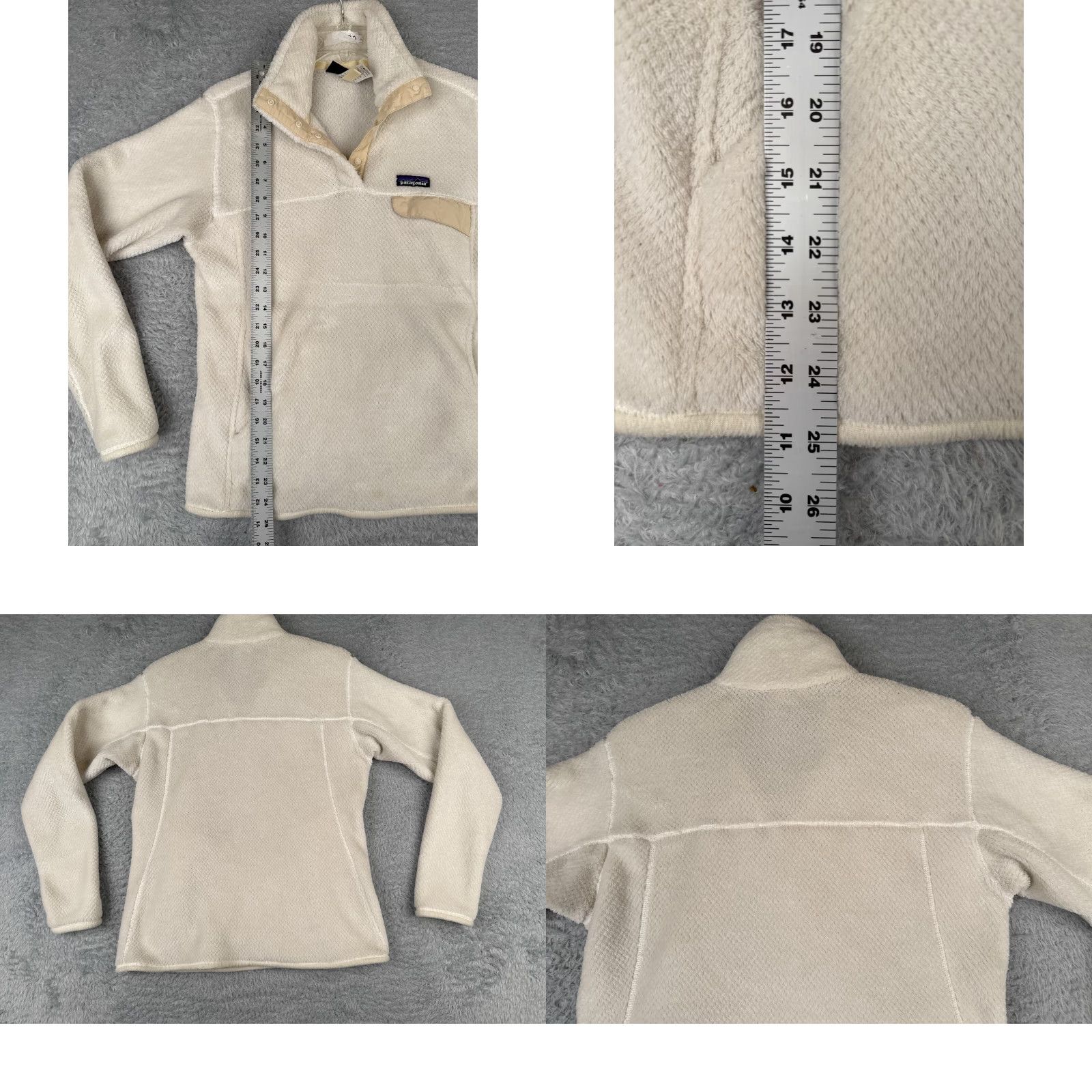 Patagonia Patagonia Sweater Womens Medium Beige Re-Tool Snap-T Pullover Mock Neck Fleece Sweatshirt Size M / US 6-8 / IT 42-44 - 9 Thumbnail