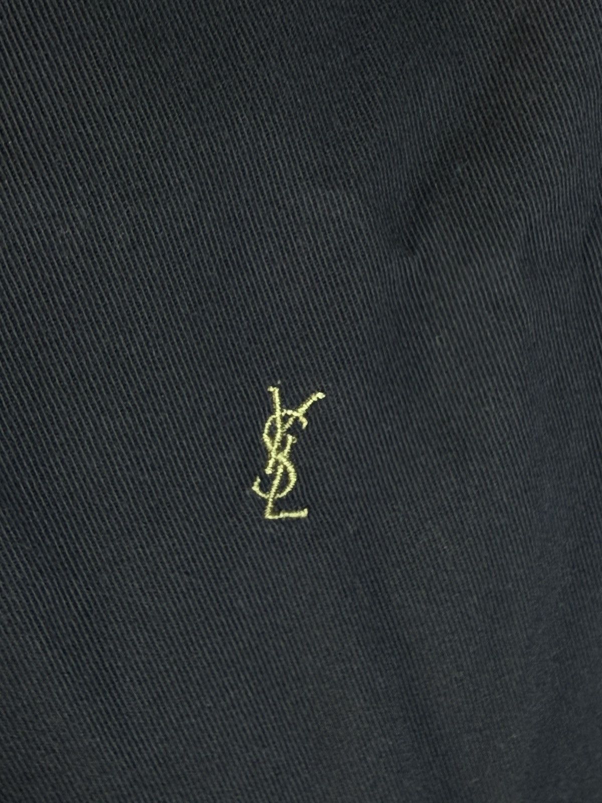Yves Saint Laurent Heavy YSL Shirt Cotton Navy Size US L / EU 52-54 / 3 - 3 Thumbnail