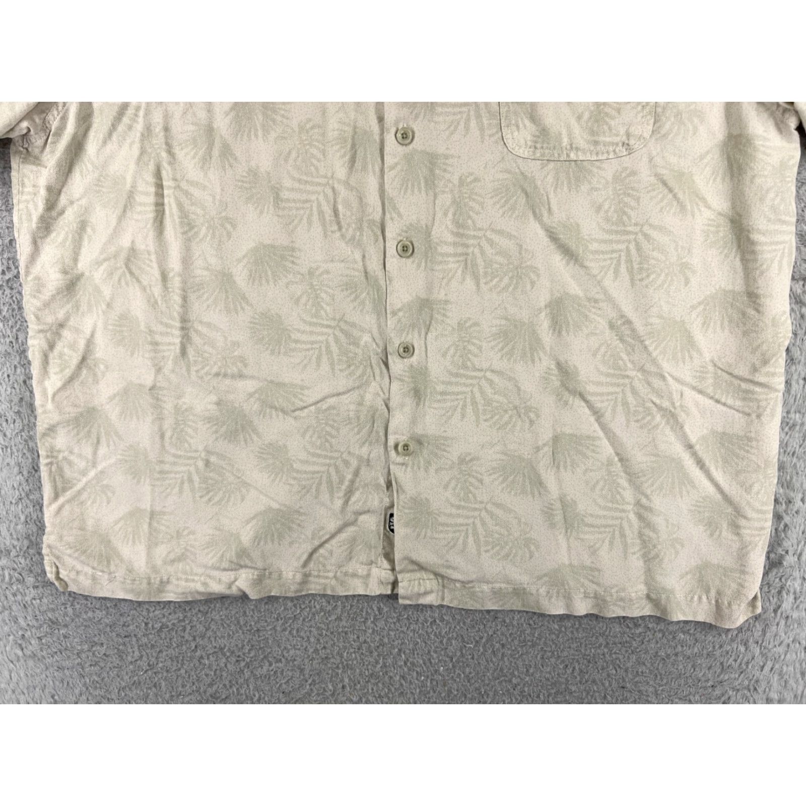 Nat Nast Nat Nast Luxury Originals Shirt Mens XL Beige Palm Hawaiian Silk Blend Button Up Beach Vacation Resort Aloha Floral 90s Womens Men? Size US XL / EU 56 / 4 - 5 Thumbnail