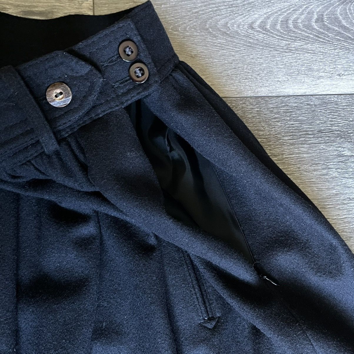 Vintage Vintage 80s Lodenfrey Pure New Wool Pleated Black Maxi Skirt Size 26" / US 2 / IT 38 - 7 Thumbnail