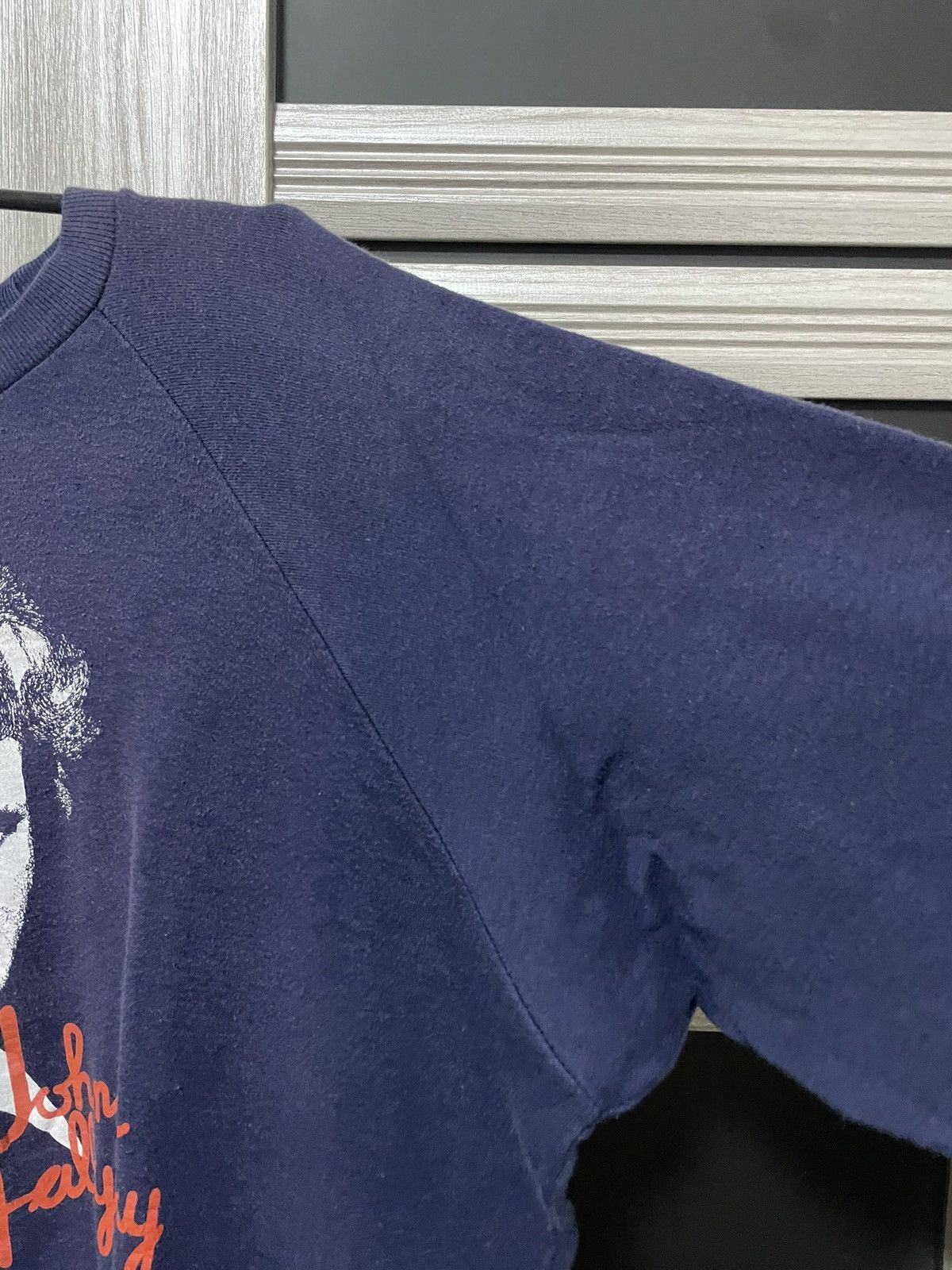 Band Tees × Vintage Vintage 80s Johnny Hallyday Sweatshirt Purple Swiss Made Size US XL / EU 56 / 4 - 4 Thumbnail