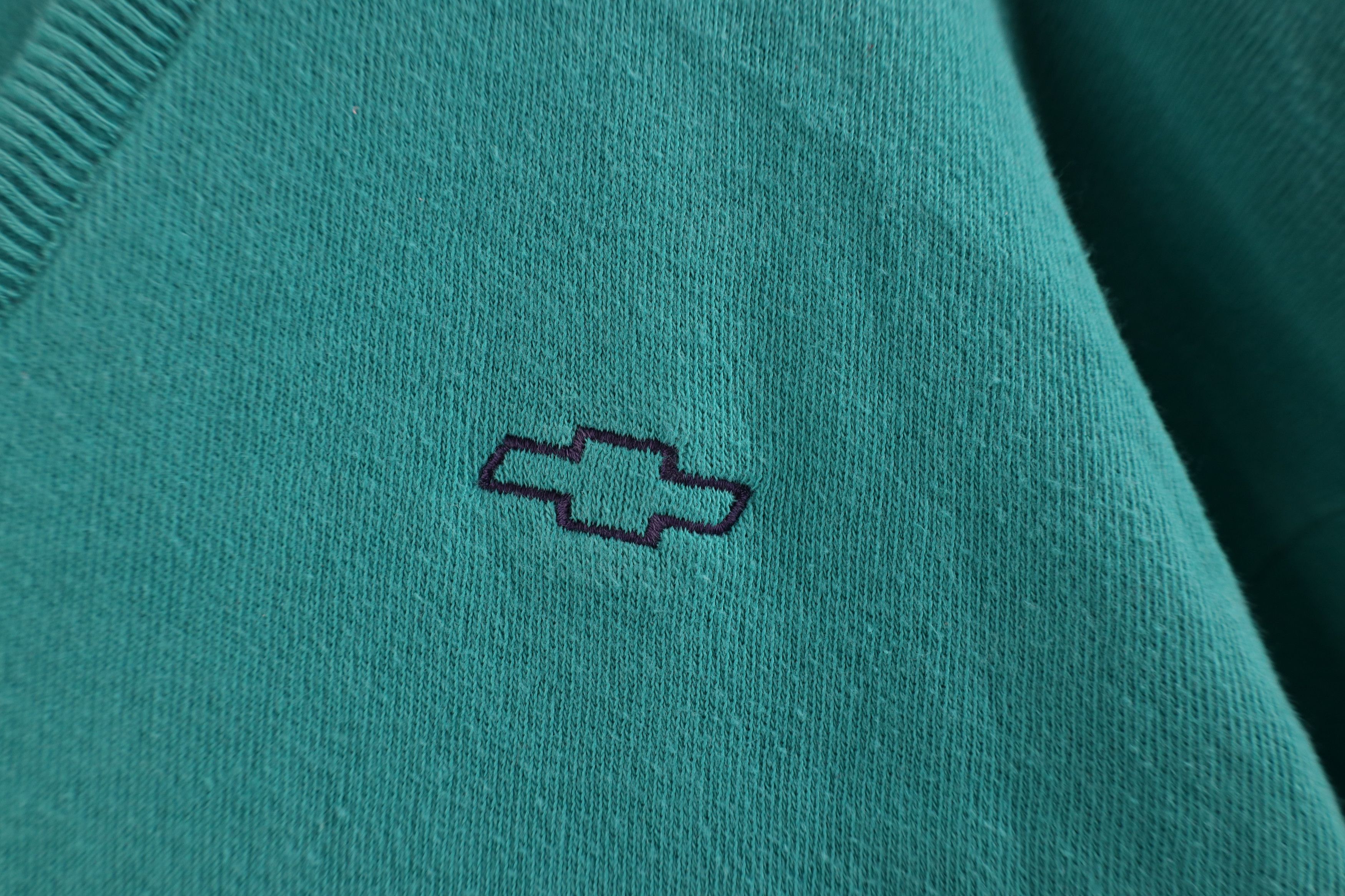 Vintage Vintage 80s 90s GM Chevrolet Knit V-Neck Sweater Teal USA Size US XL / EU 56 / 4 - 5 Thumbnail