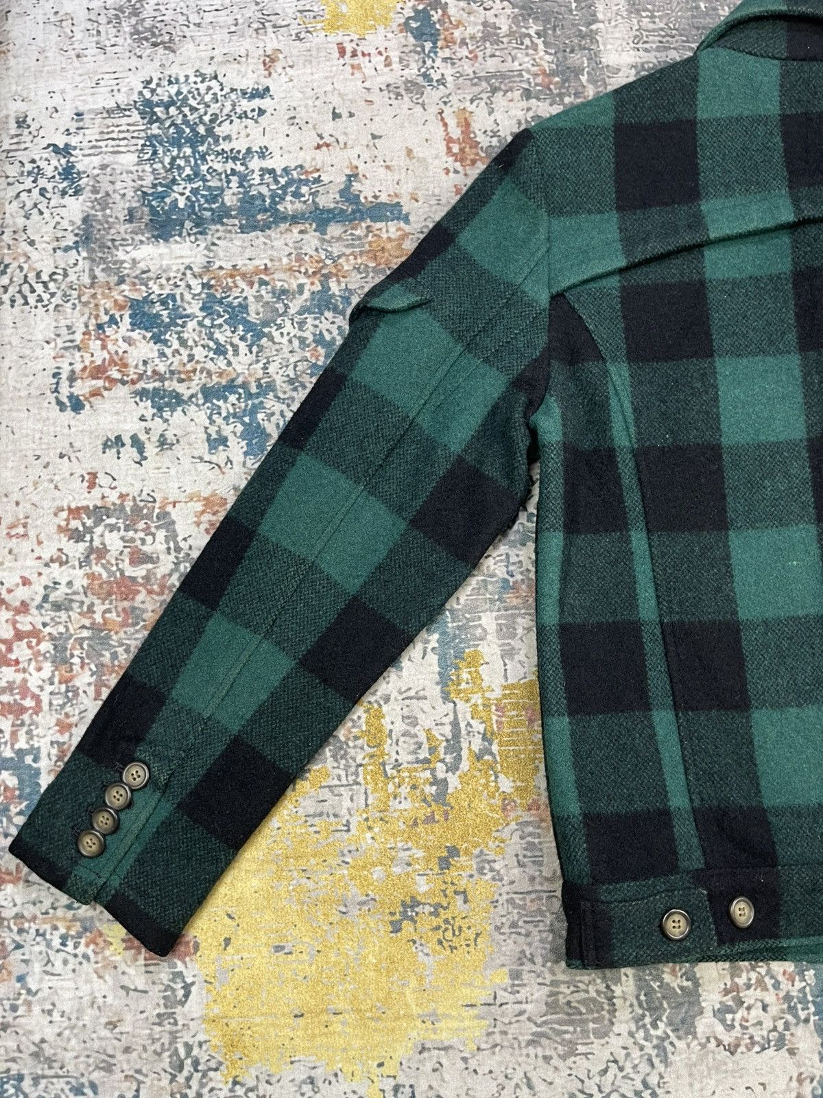 Japanese Brand Vintage Rise Lily Tartan Plaid Green Jacket Size US S / EU 44-46 / 1 - 7 Thumbnail