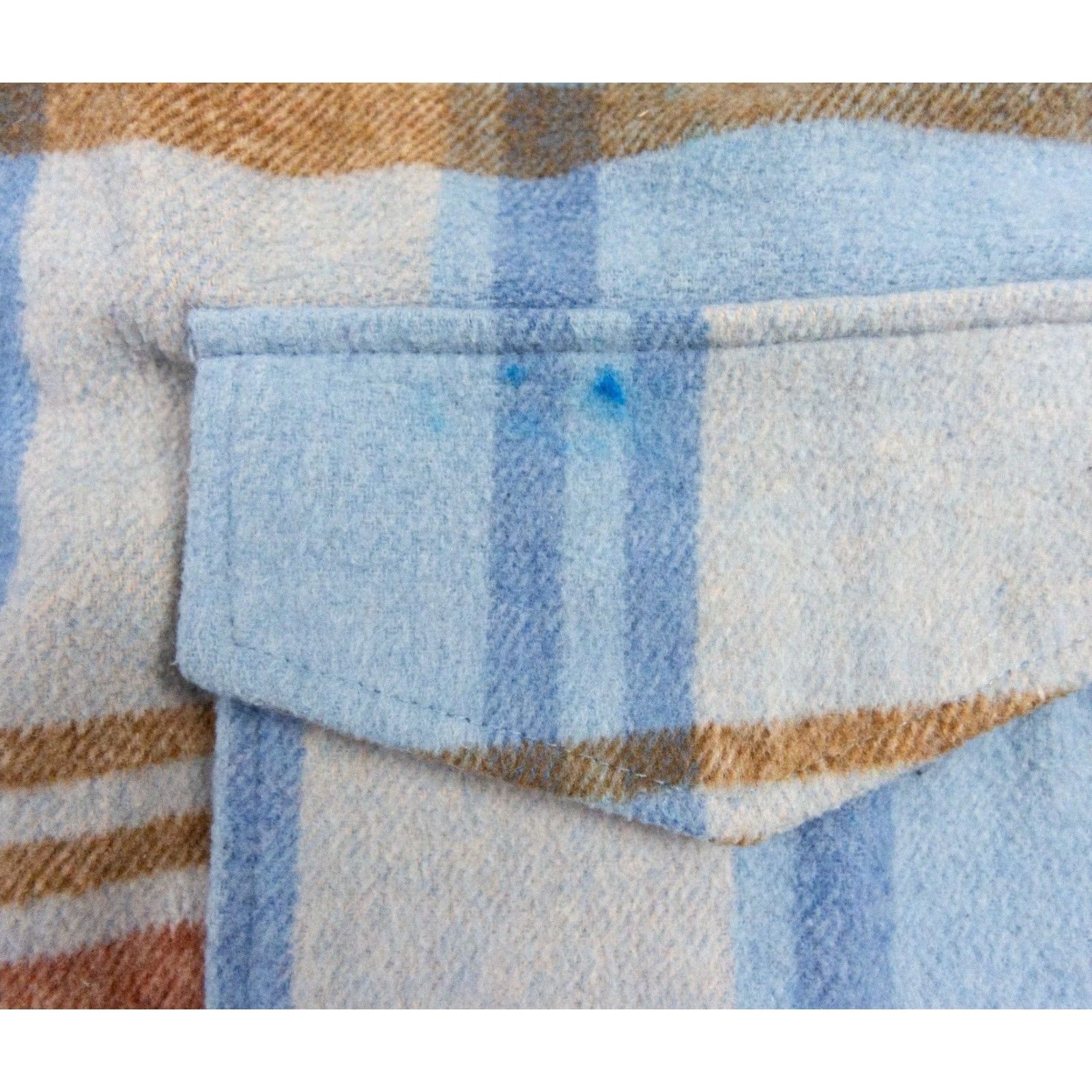 Ford Ford Womens Flannel Shirt Large Blue Plaid Button-Up Casual Bronco Size L / US 10 / IT 46 - 6 Thumbnail