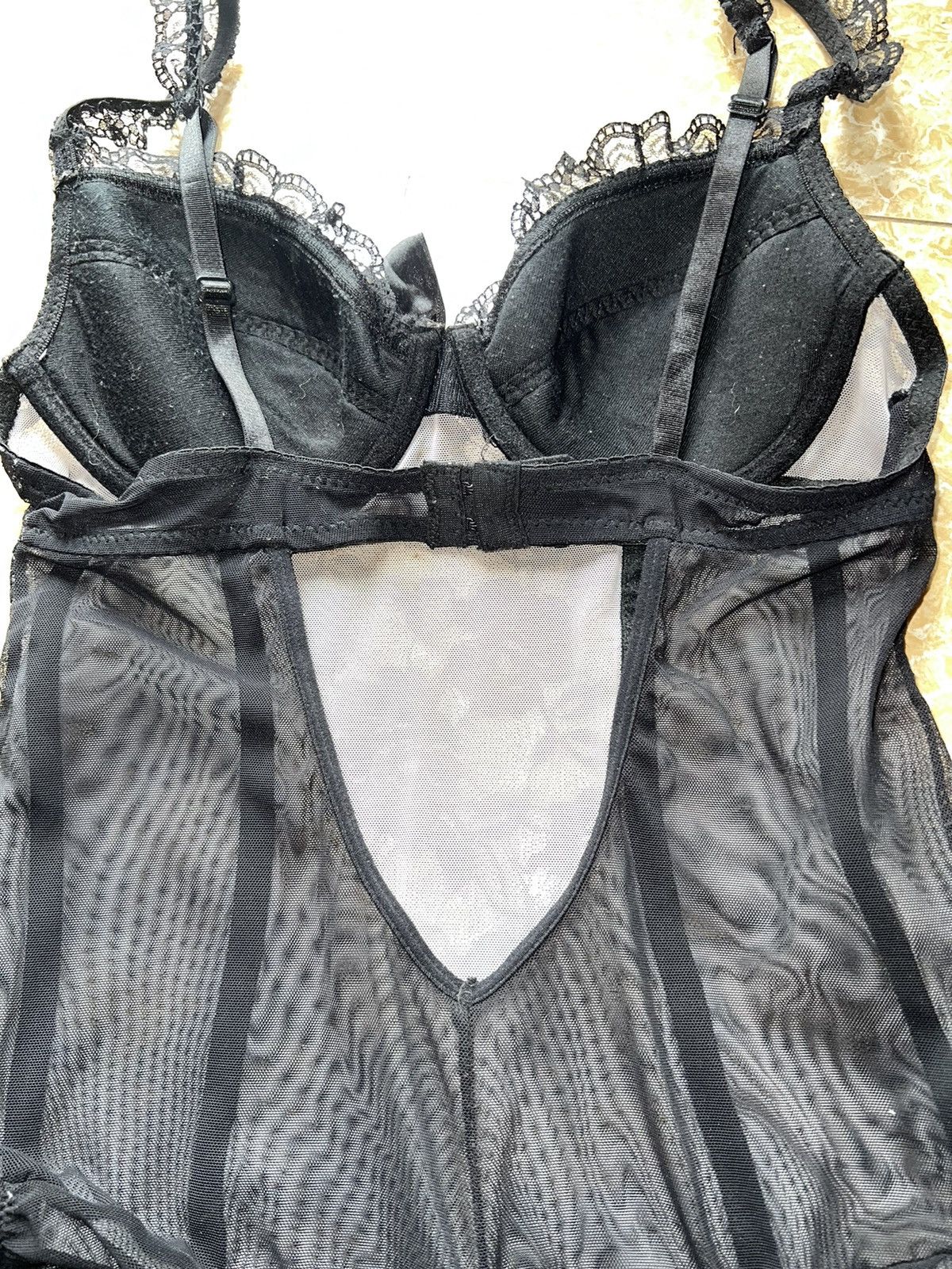 Vivienne Westwood Vintage gray rose lace garters bustiers corset 🥀 Size S / US 4 / IT 40 - 9 Thumbnail