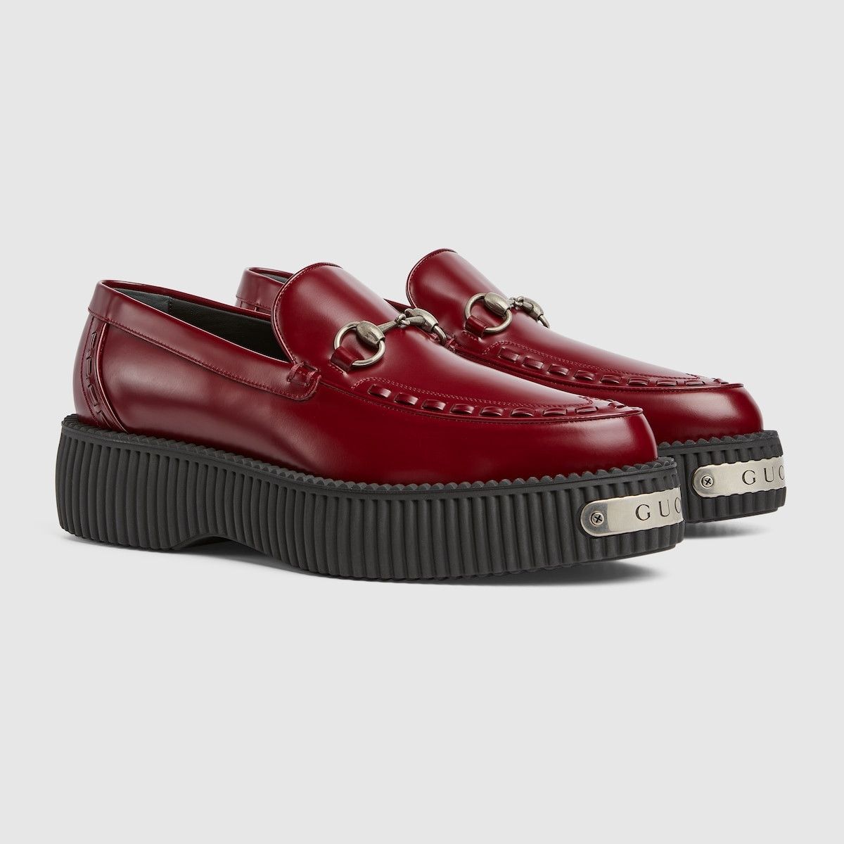 Gucci o1s1wg111025 Horsebit Creeper Loafer Shoes in Broduex Size US 7.5 / EU 40-41 - 2 Thumbnail
