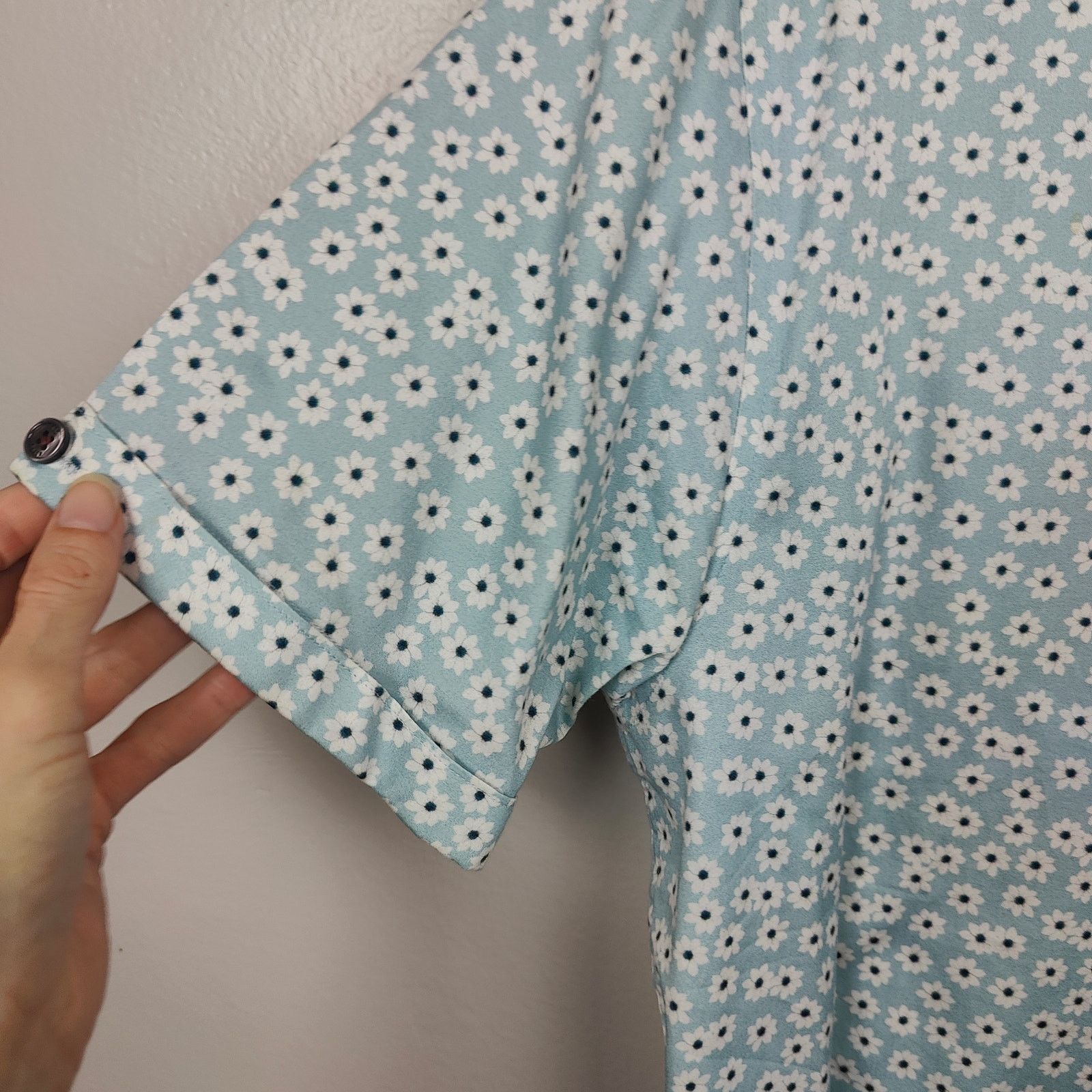 Ted Baker Ted Baker Floral Printed Shirt XL 5 Blue Button Up Preppy Size US XL / EU 56 / 4 - 3 Thumbnail