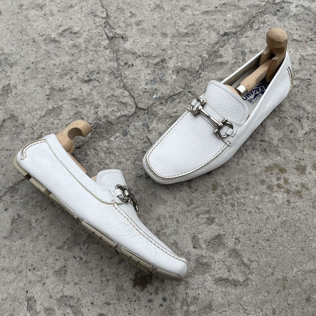Luxury Salvatore Ferragamo Leather Slip On Loafer Old Money