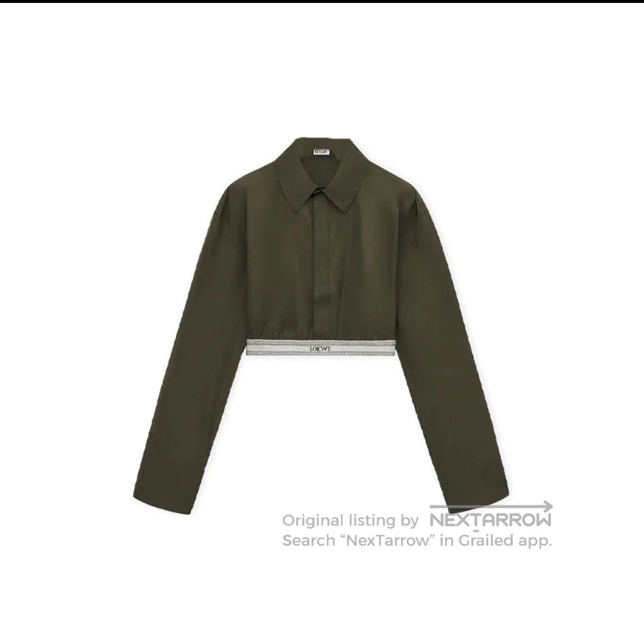 Loewe Loewe Army Green Cropped Shirt xs. Size US XS / EU 42 / 0 - 1 Thumbnail