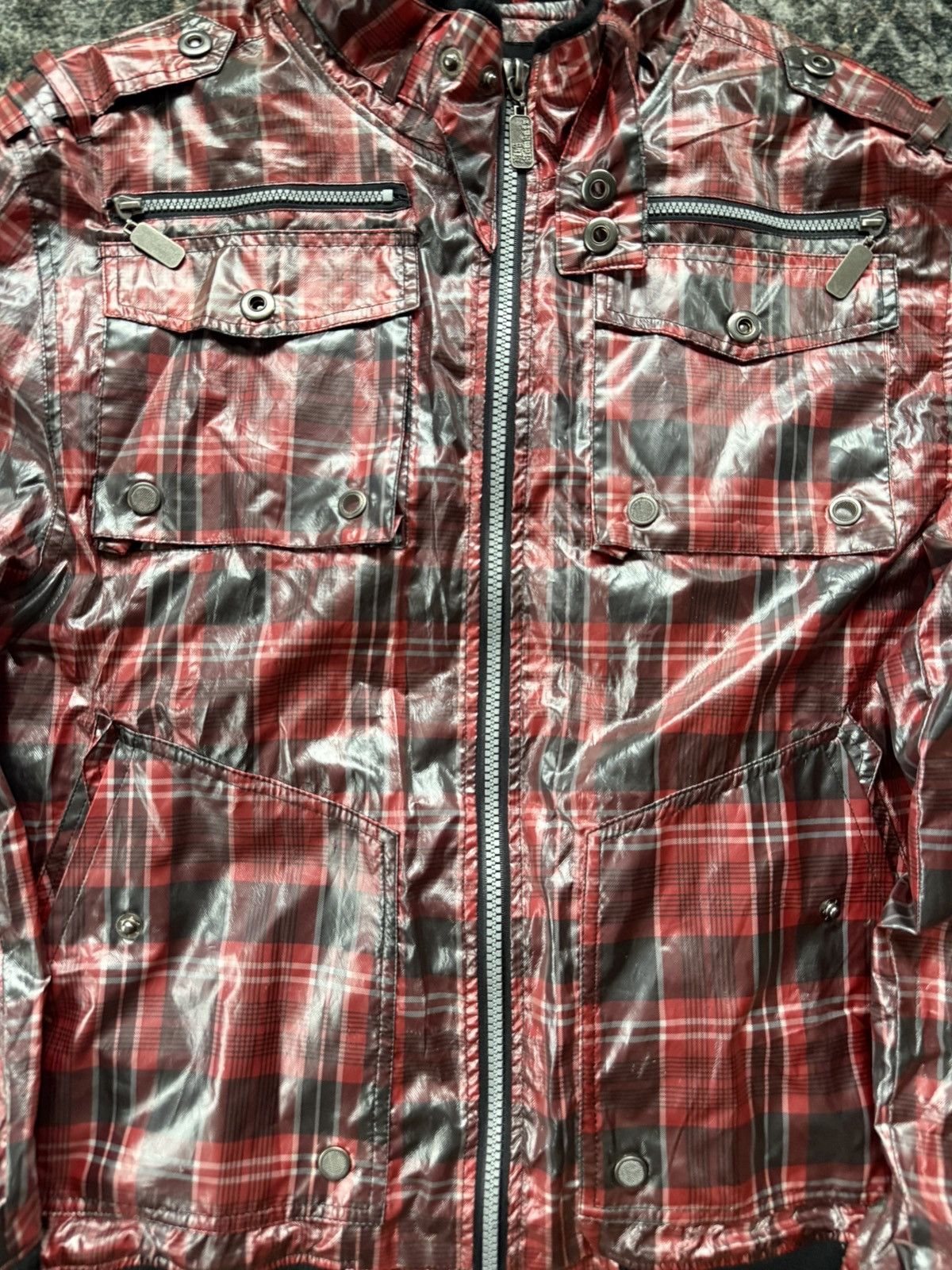 Other Rare 2000s Five Element Plaid bomber Jacket Size US XL / EU 56 / 4 - 4 Thumbnail
