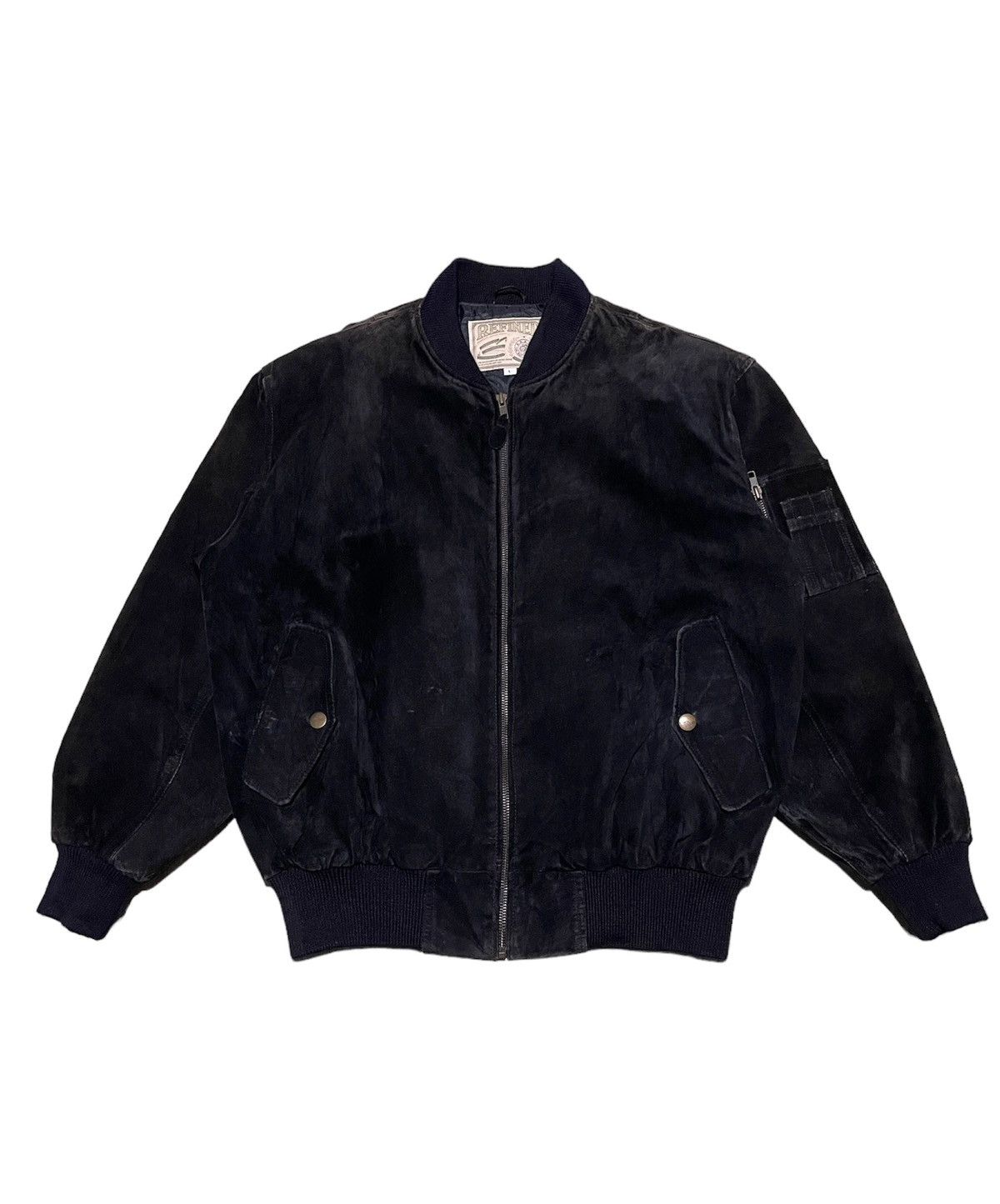 Vintage Vintage 90s Redined Suede Leather Jacket Size US L / EU 52-54 / 3 - 1 Thumbnail