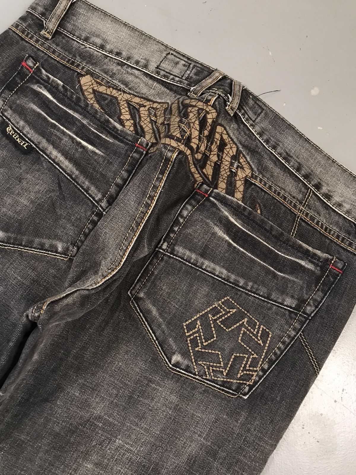Southpole × Tribal Streetwear × Vintage Vintage Tribal denim SpellOut embroidered Y2K Size US 38 / EU 54 - 8 Thumbnail