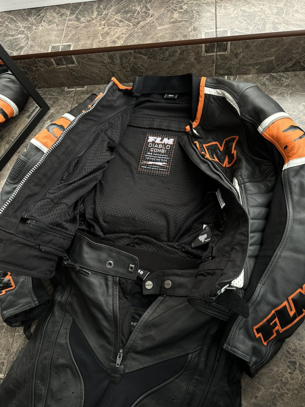 Other FLM Diablo One Piece Leather Motorcycle Racing Suit Men Size US 34 / EU 50 - 7 Thumbnail