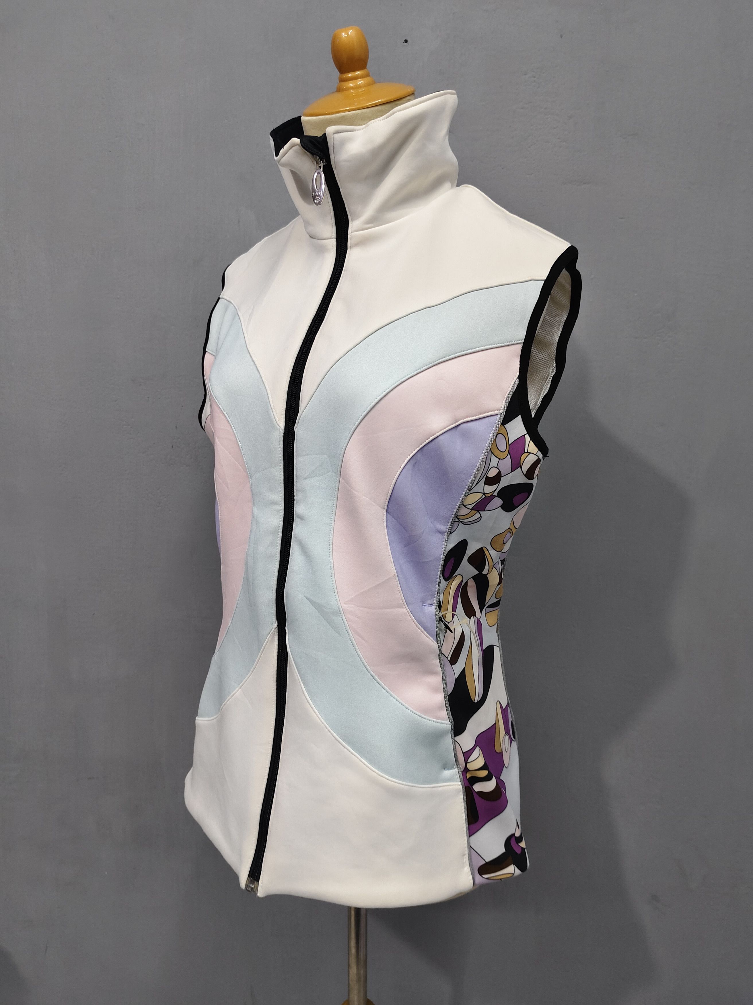 Emilio Pucci 00s Emilio Pucci x Rossignol Gardena Pastel Geometric Vest Size L / US 10 / IT 46 - 8 Thumbnail
