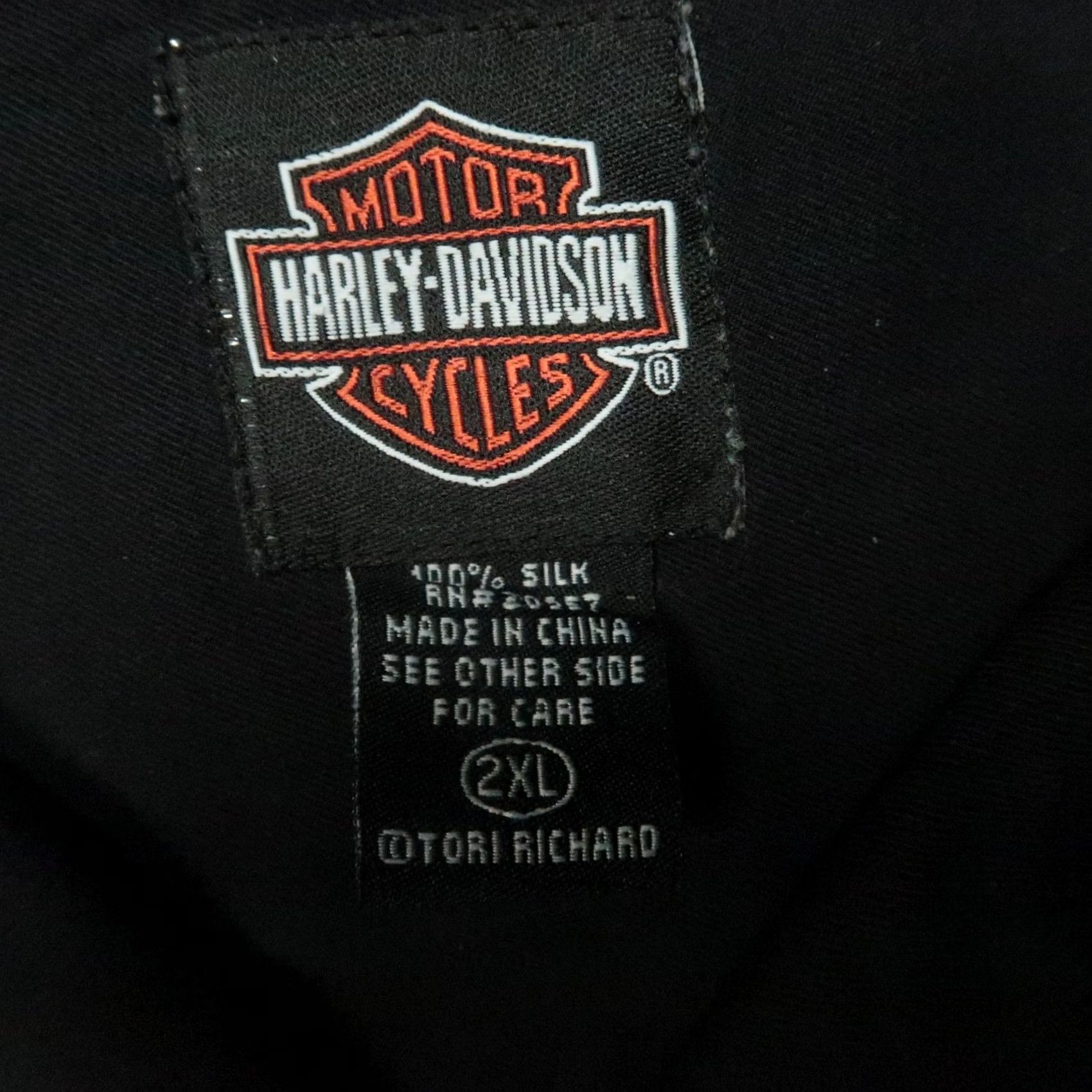 Harley Davidson Harley-Davidson Shirt Mens 2XL Black Short Sleeve Button-Up Silk Graphic - Harley-Davidson Shirt, Black, 2XL, Silk, Button-Up, Short Sleeve, Mens Size US XXL / EU 58 / 5 - 4 Thumbnail