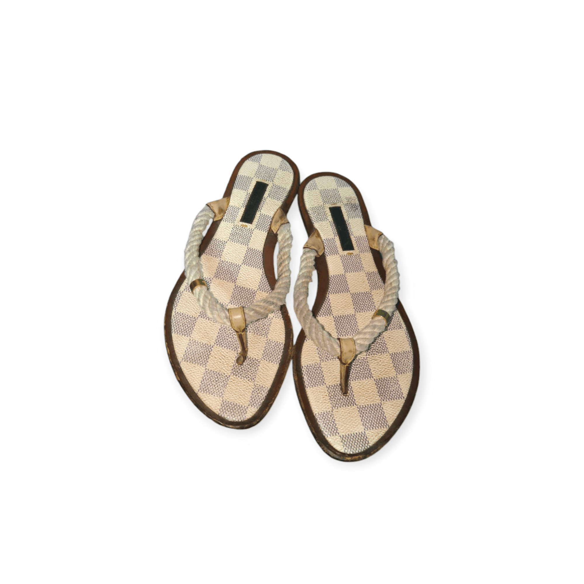 Louis Vuitton Damier Azur Rope Sandal Size US 5.5 / IT 35.5 - 4 Thumbnail