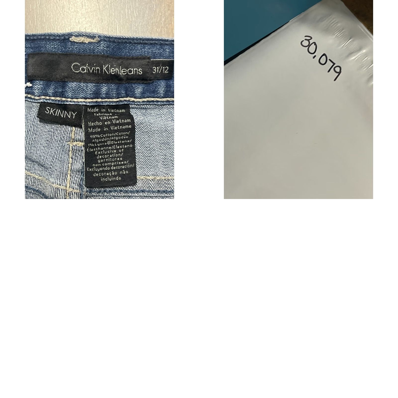 Calvin Klein Calvin Klein Jeans Men's Size 31/12 Blue Denim Skinny Pockets Size US 31 - 8 Thumbnail