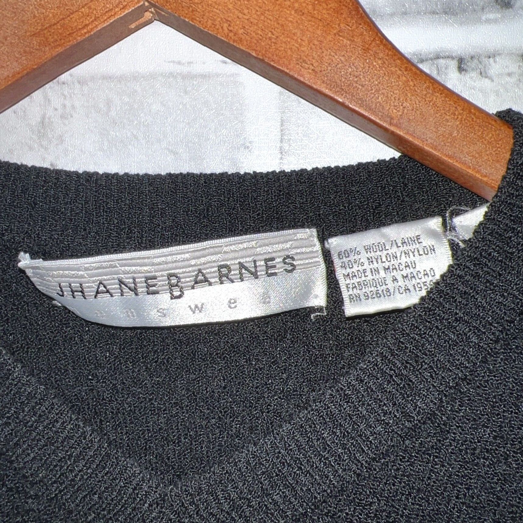 Vintage VINTAGE Jhane Barnes Mens Sweater Pullover Wool/Nylon Black Size M Size US M / EU 48-50 / 2 - 3 Thumbnail