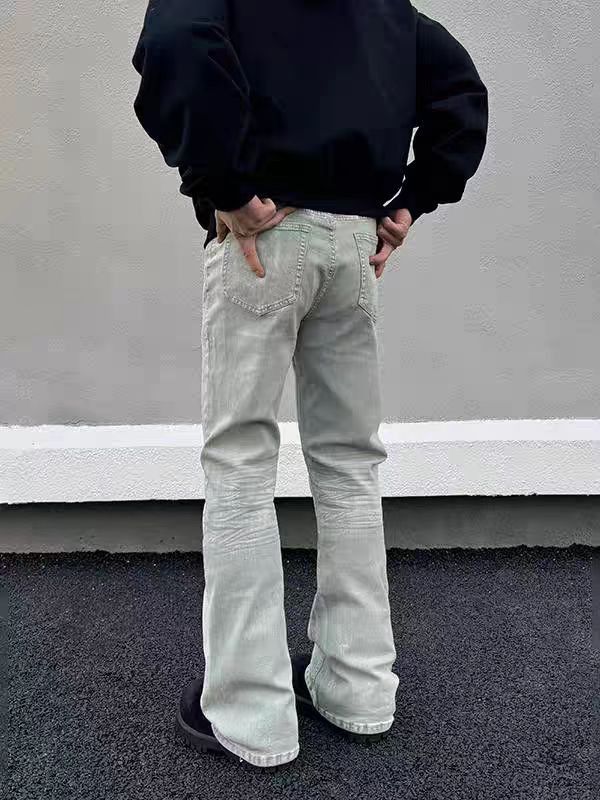 Japanese Brand × Vintage Vintage Washed and Aged White Flared Jeans Size US 32 / EU 48 - 5 Thumbnail