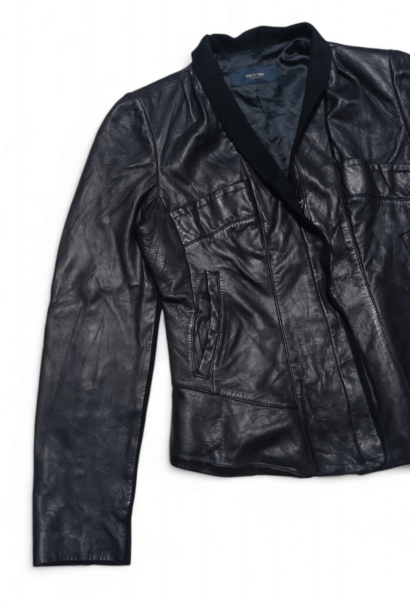 Vintage Vintage Y2K SHE'S MISS Women's Sheepskin Leather Jacket Size S / US 4 / IT 40 - 3 Thumbnail