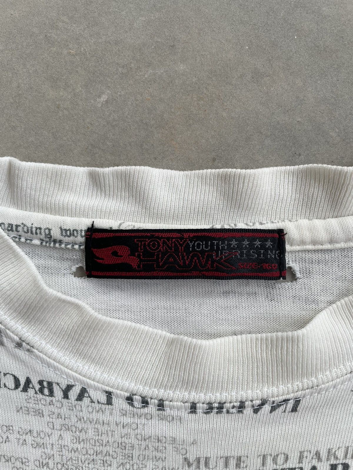 Tony Hawk × Vintage TONY HAWK OVERPRINT WORDIE TEE Size US XS / EU 42 / 0 - 3 Thumbnail