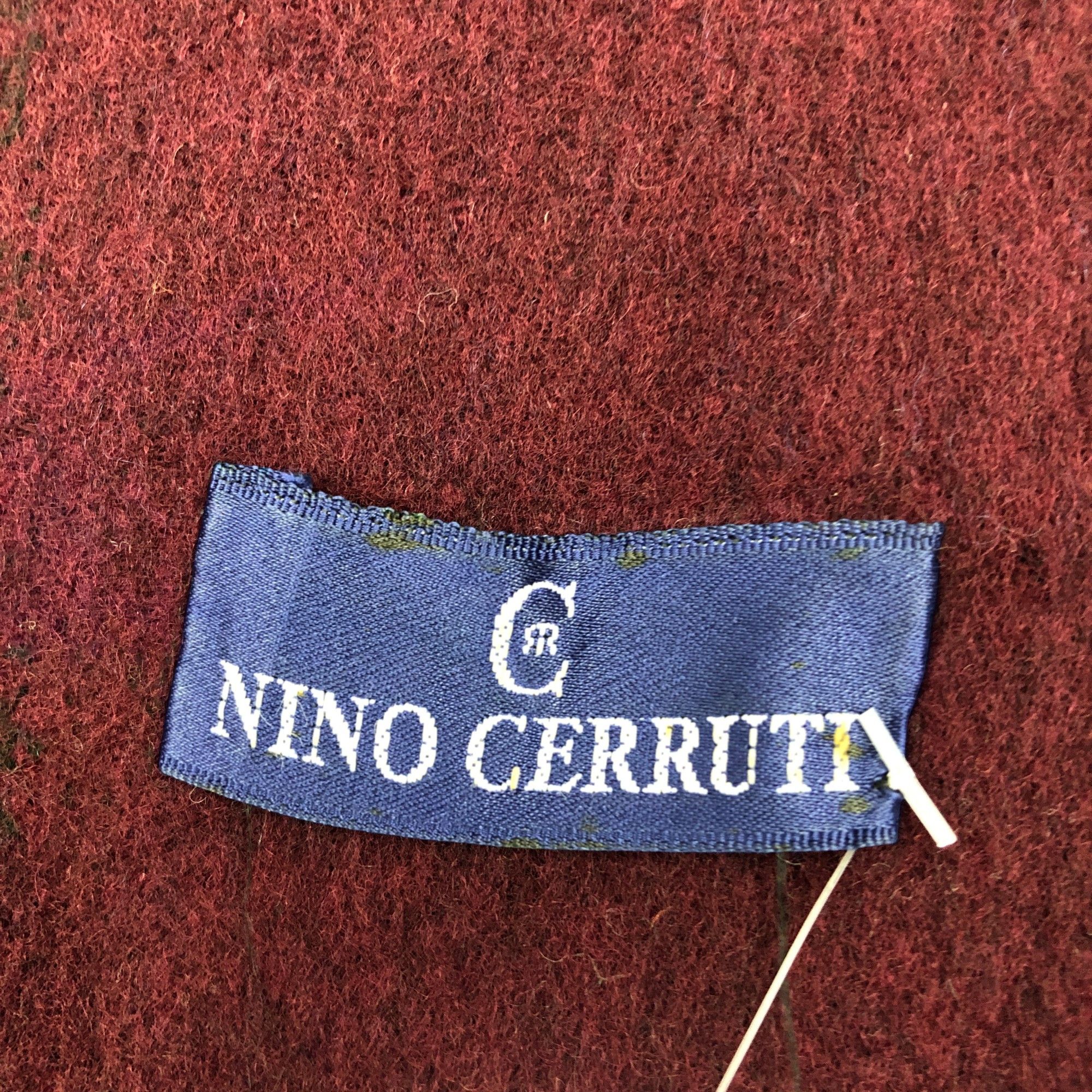 Japanese Brand Vintage Nino Cerruti Scarf Muffler Wool Plaid Scarves Size ONE SIZE - 5 Thumbnail