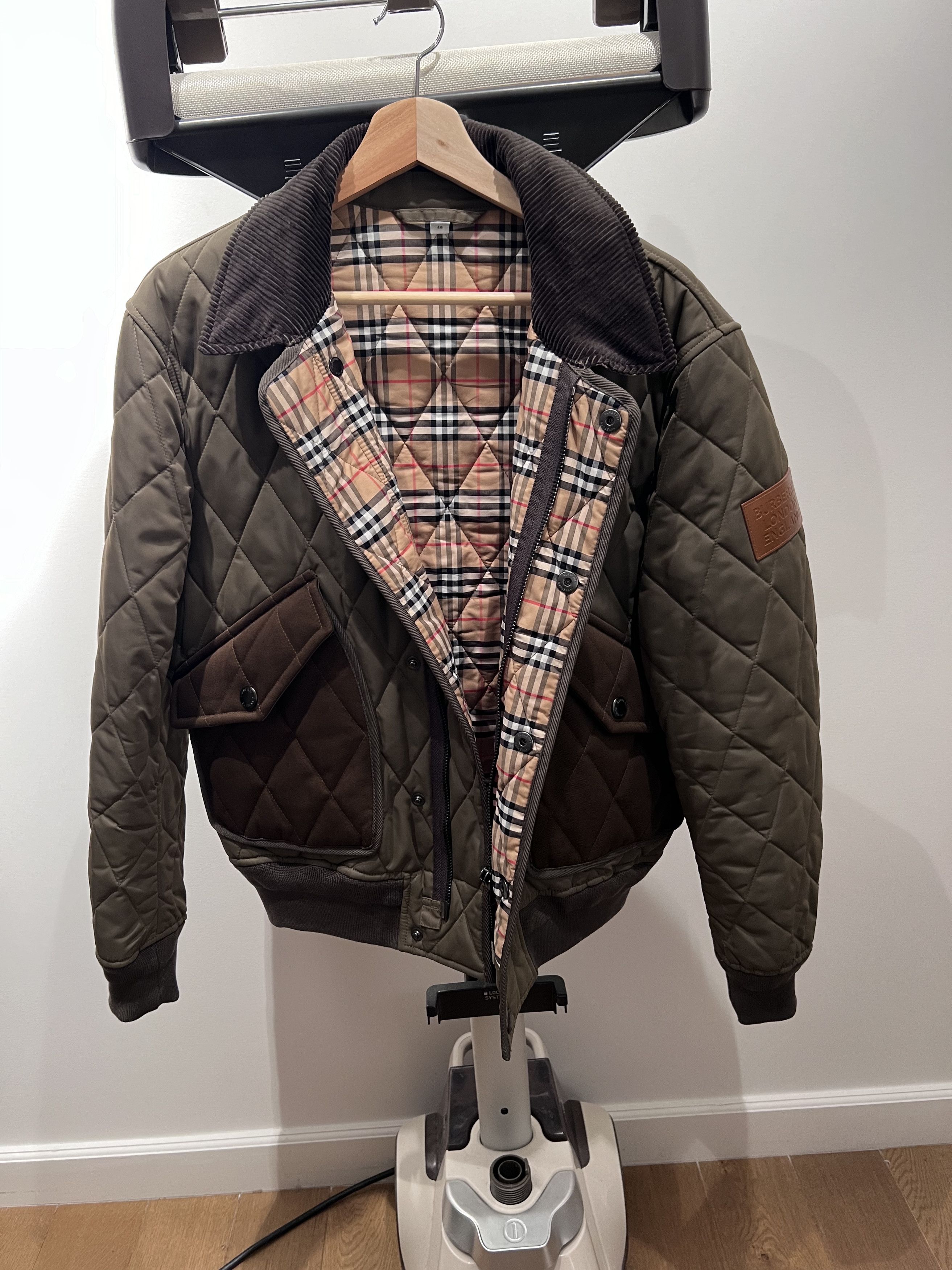 Burberry Dark Olive Bomber Jacket