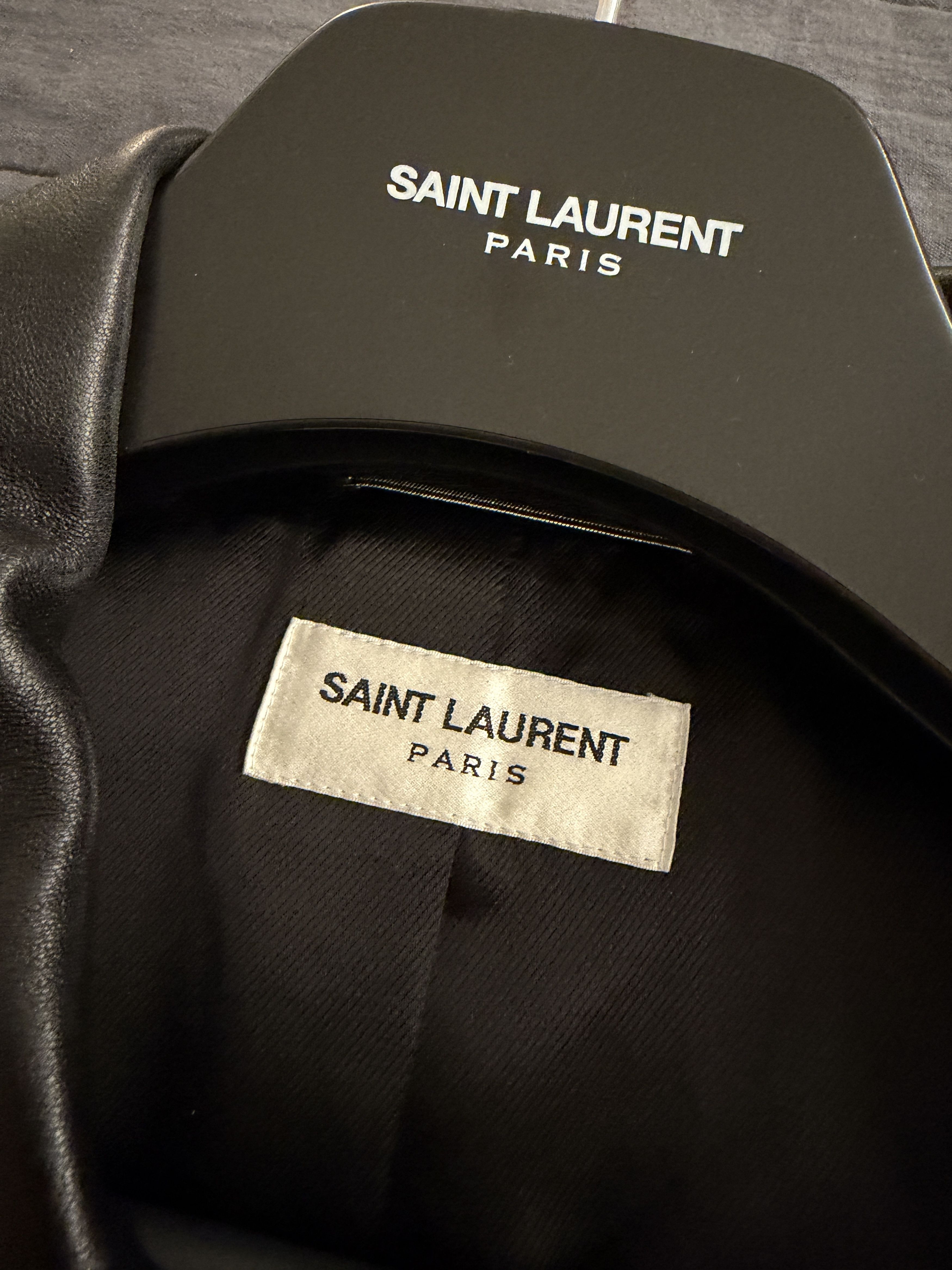 Saint Laurent Paris LAMBSKIN DENIM JACKET Size US L / EU 52-54 / 3 - 6 Thumbnail