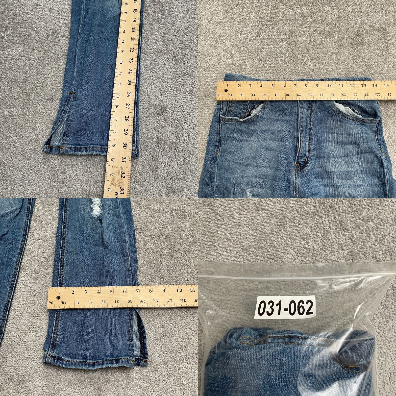 Fashion Nova Fashion Nova Jeans Junior 11 Blue Distressed Straight High Rise 28x31 Woman Size 32" / US 10 / IT 46 - 8 Thumbnail