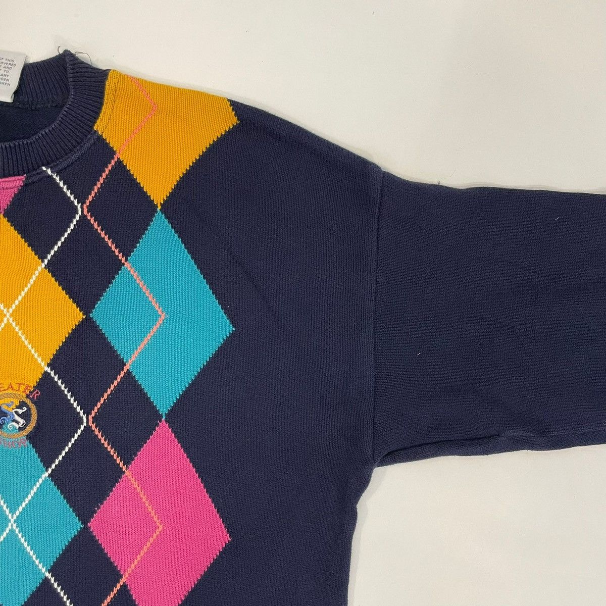 Vintage Vintage The Sweater Shop Argyle Sweater Jumper Retro 90s Size US L / EU 52-54 / 3 - 2 Thumbnail