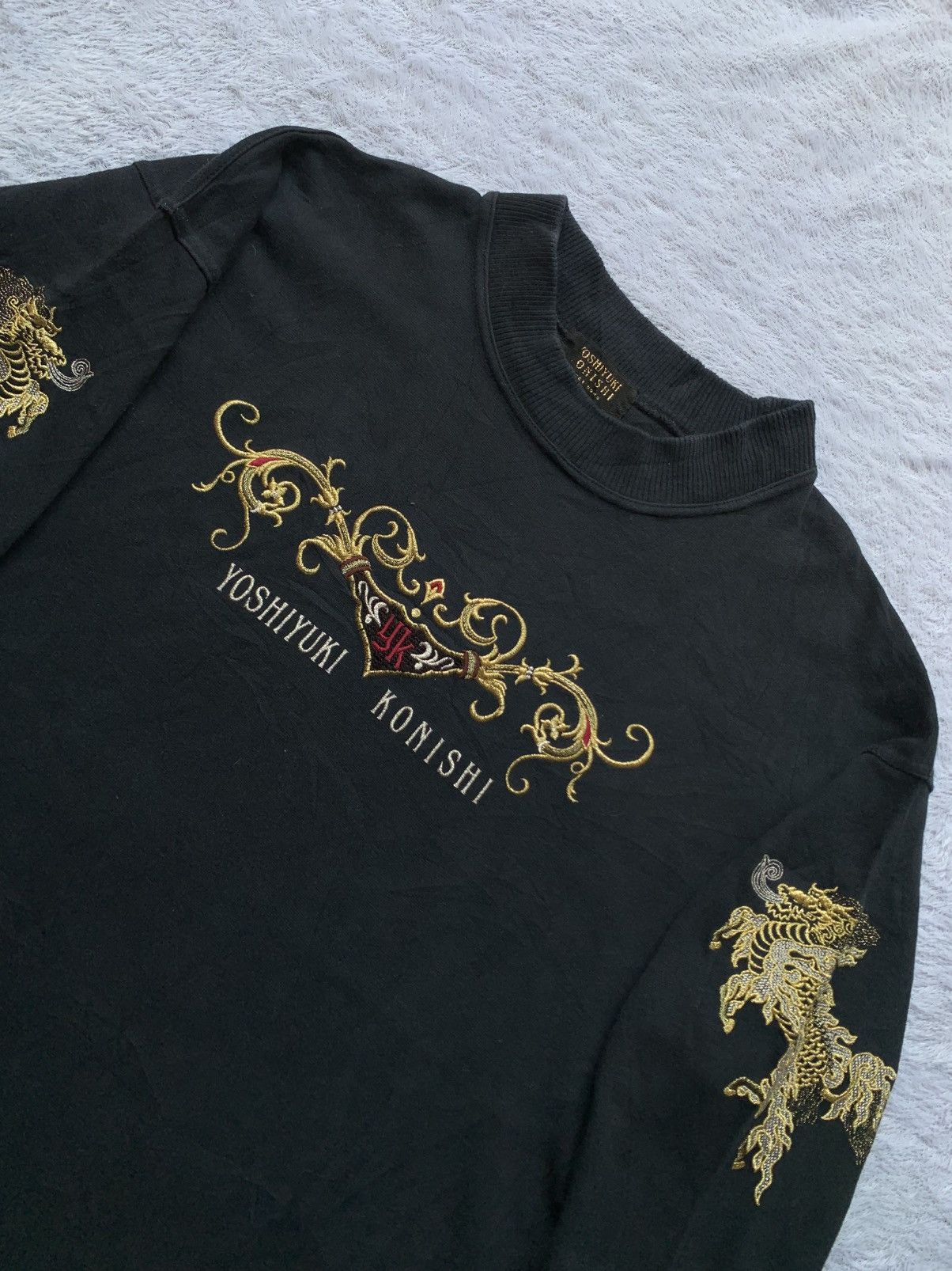 Japanese Brand Vintage yoshiyuki konishi gold dragon embroidery Size US M / EU 48-50 / 2 - 2 Thumbnail
