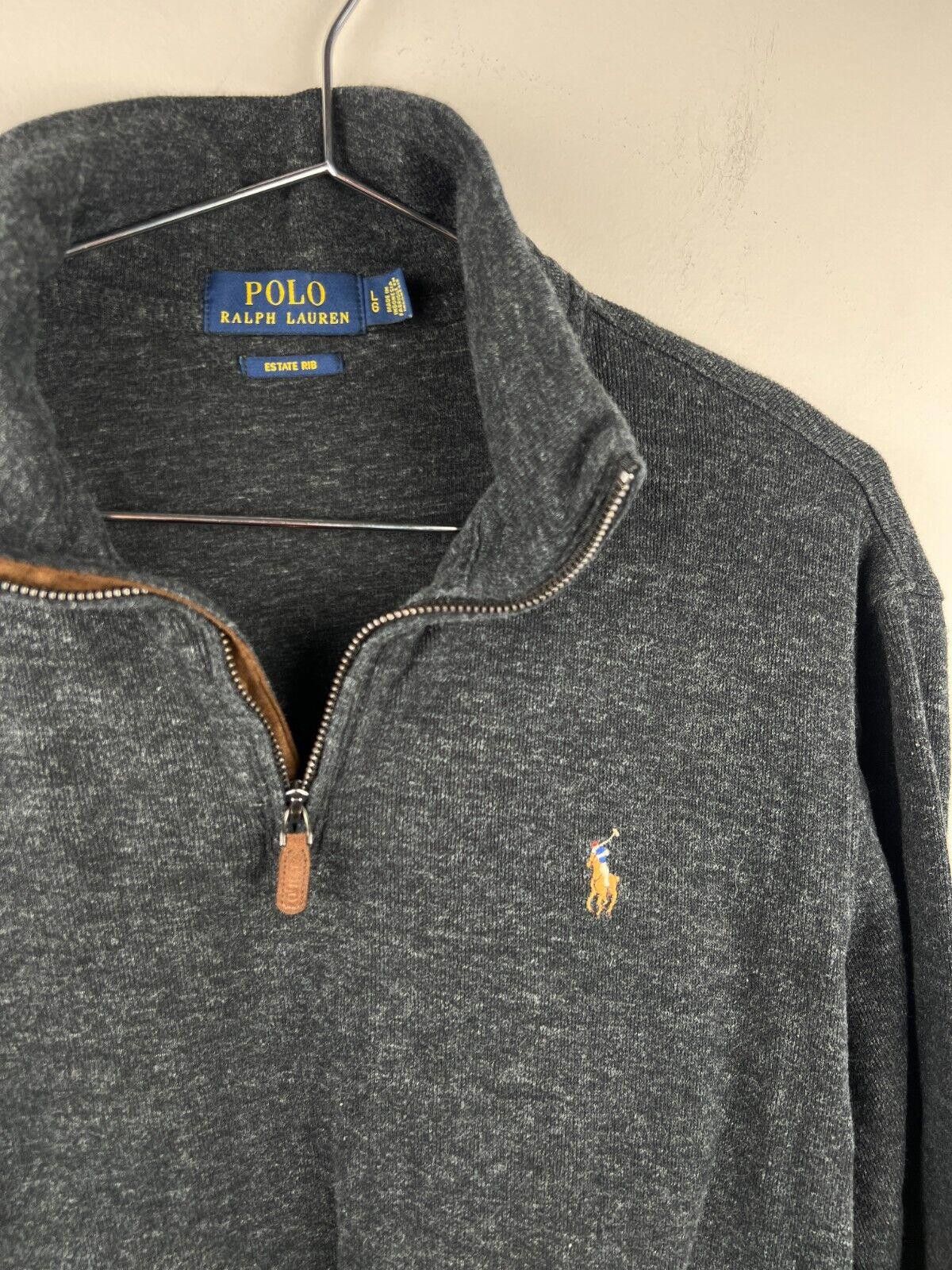 Polo Ralph Lauren Polo Ralph Lauren Half Zip Estate Rib Knit Pullover Sweater Size US L / EU 52-54 / 3 - 4 Thumbnail