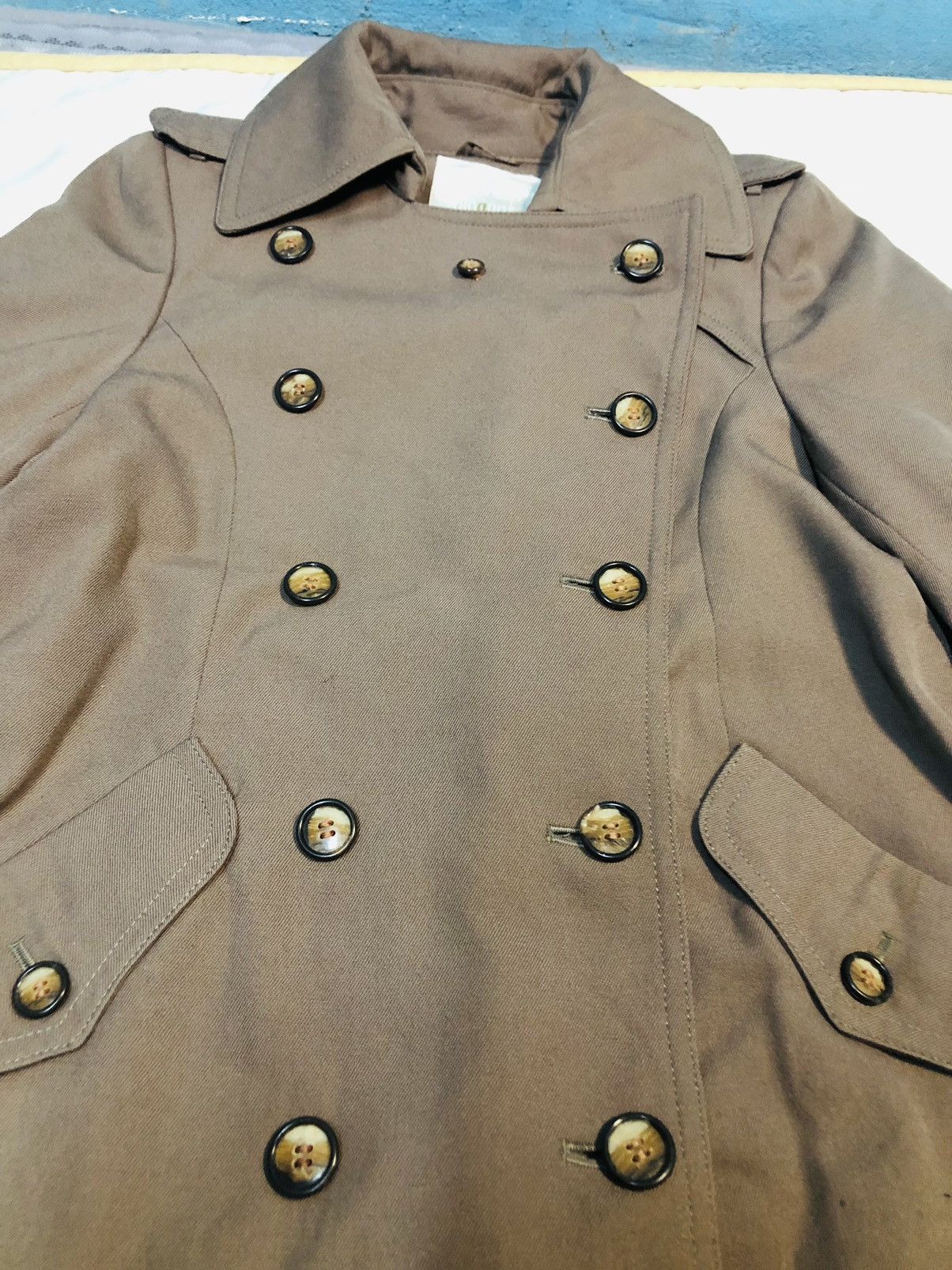 Japanese Brand Double Brested Long Jacket (18) Size ONE SIZE - 6 Thumbnail