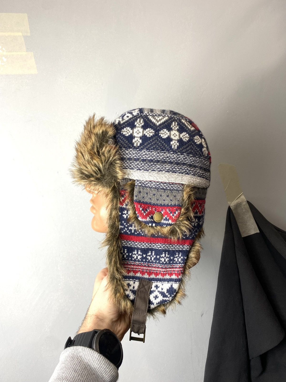 Vintage Vintage Alt Fuzzy Mohair Ushanka USSR Hat Balaclava Size ONE SIZE - 3 Thumbnail
