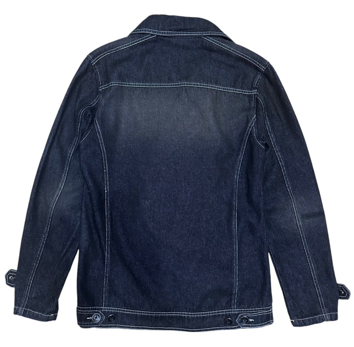 If Six Was Nine × Le Grande Bleu (L.G.B.) × Vintage RARE ‼️ LGB Semantic Design Asymmetrical Denim Jacket Size US S / EU 44-46 / 1 - 6 Thumbnail