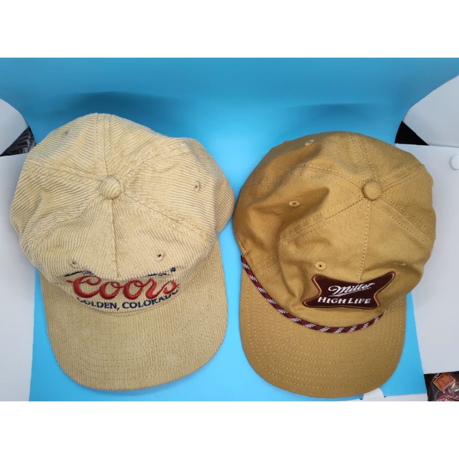 Mad Engine Mad Engine Beer Snapback Hat Lot - Coors Corduroy & Miller High Life Rope - Adjustable One Size - Casual Mens Size ONE SIZE - 2 Thumbnail