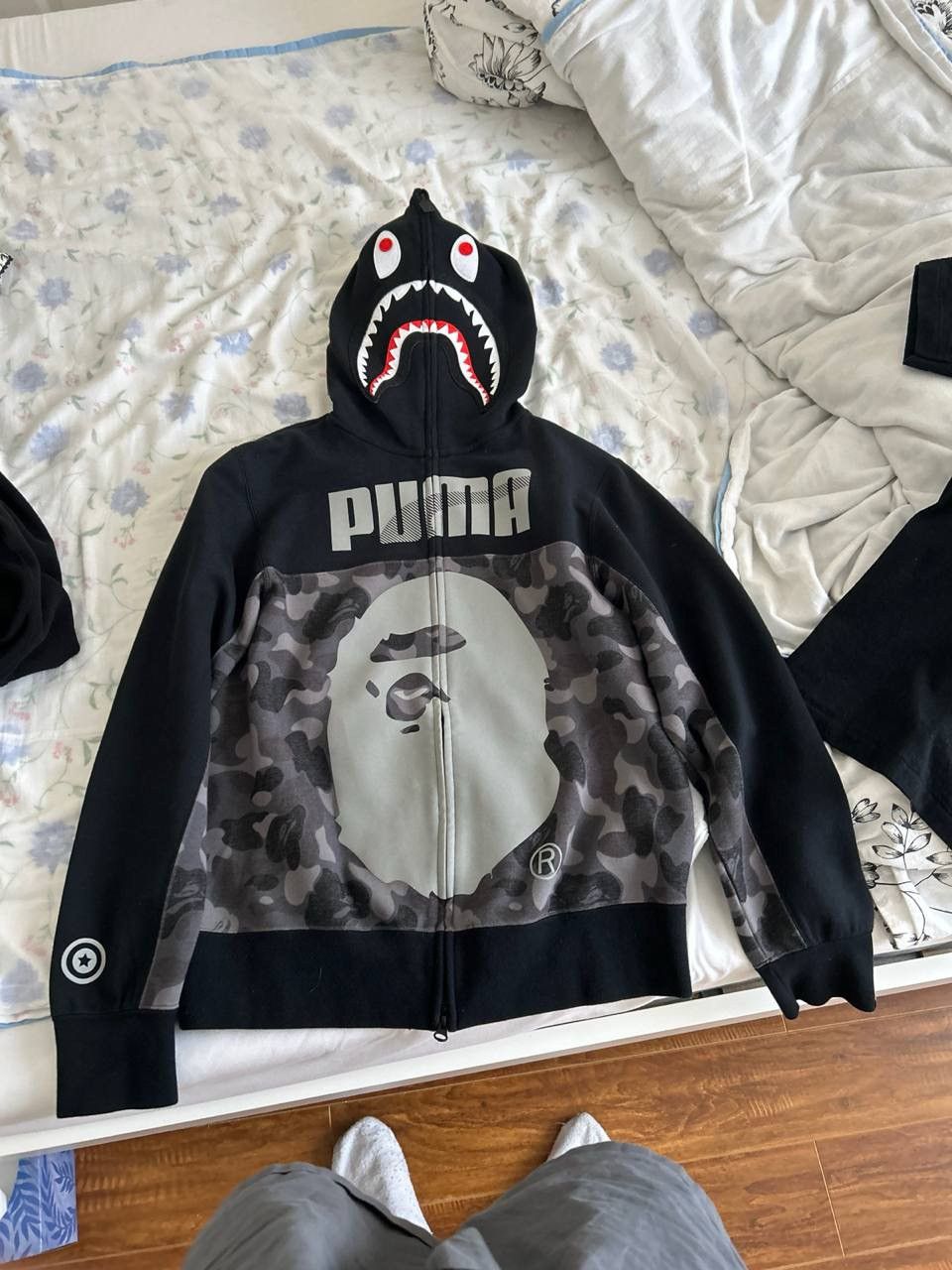 Bape Puma Bape x Puma Shark Hoodie Grailed