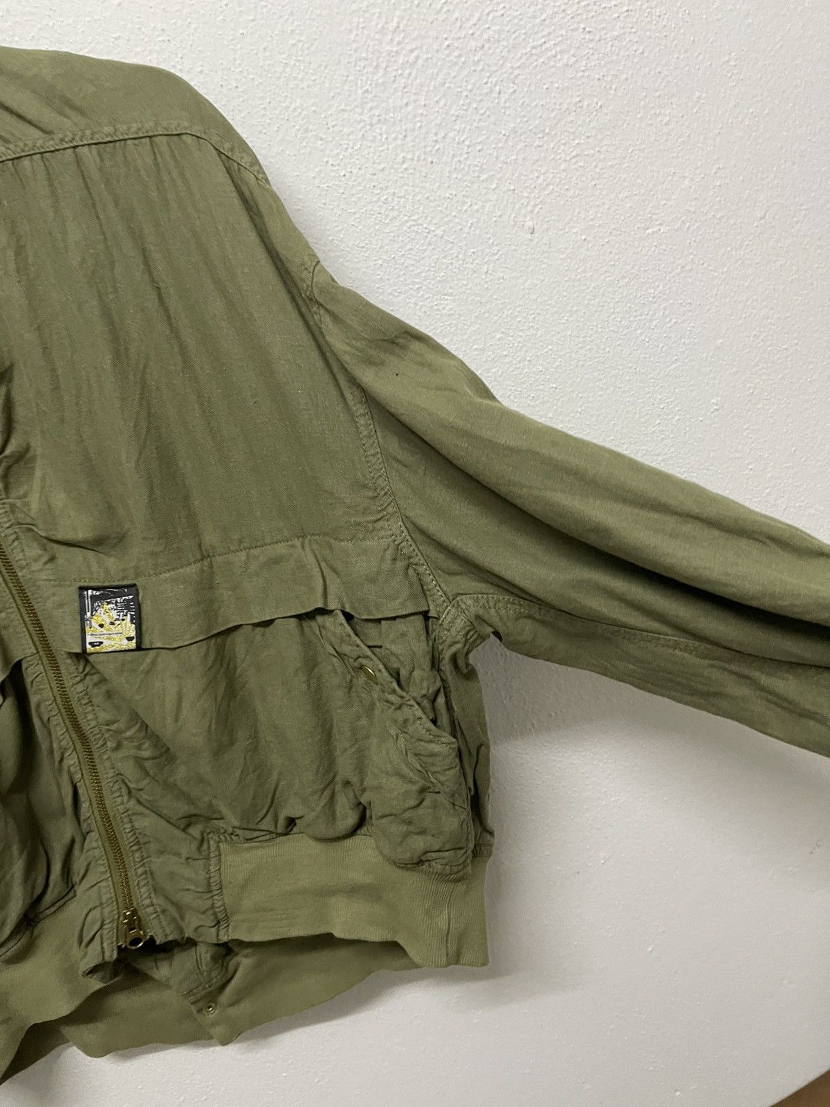 Issey Miyake 🐐90s ISSEY MIYAKE BAT WING BOMBER JACKET OLIVE GREEN Size US M / EU 48-50 / 2 - 16 Thumbnail