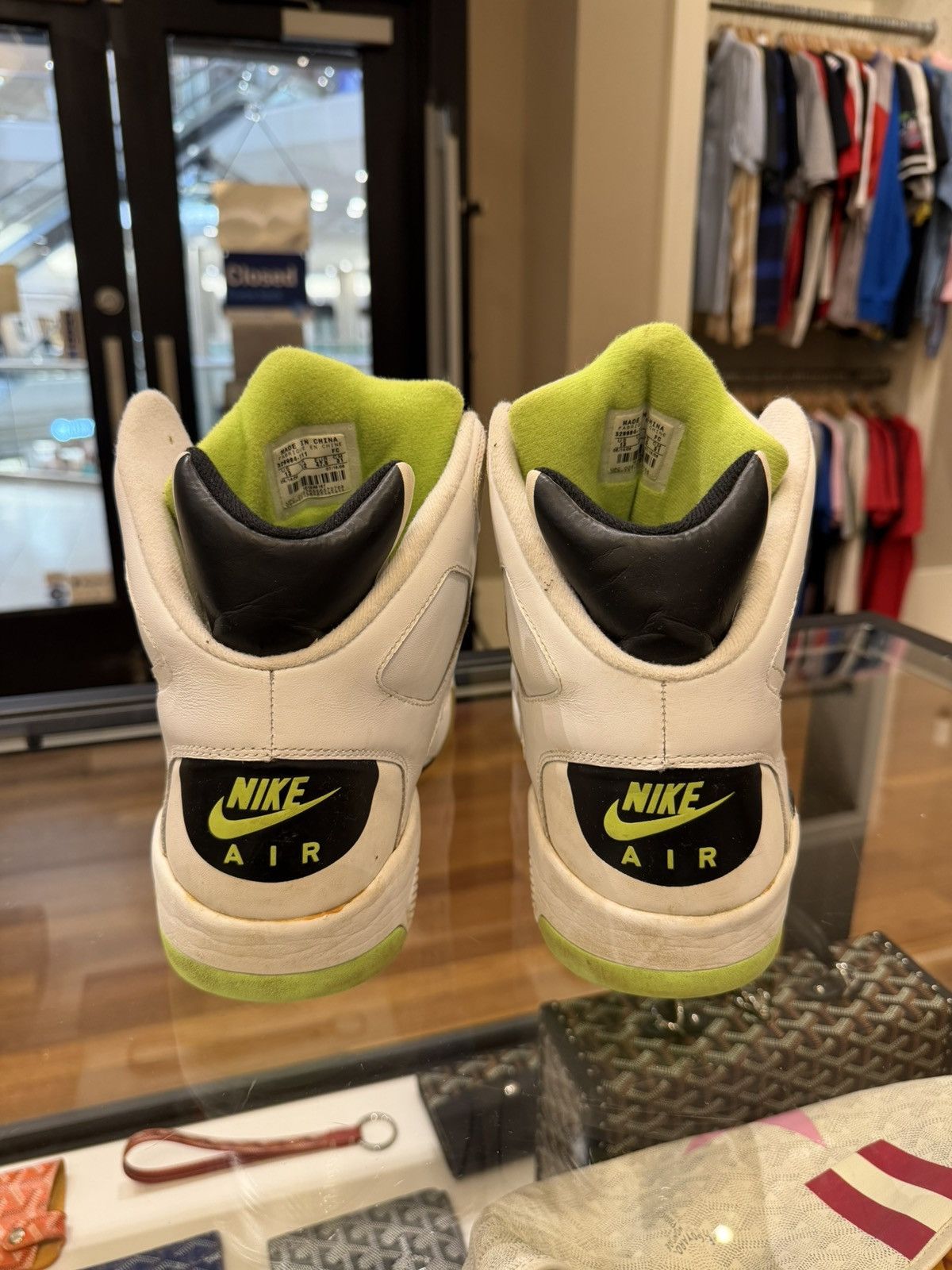 Nike Air Flight Lite High (2008) - White/Citron Size US 13 / EU 46 - 5 Thumbnail