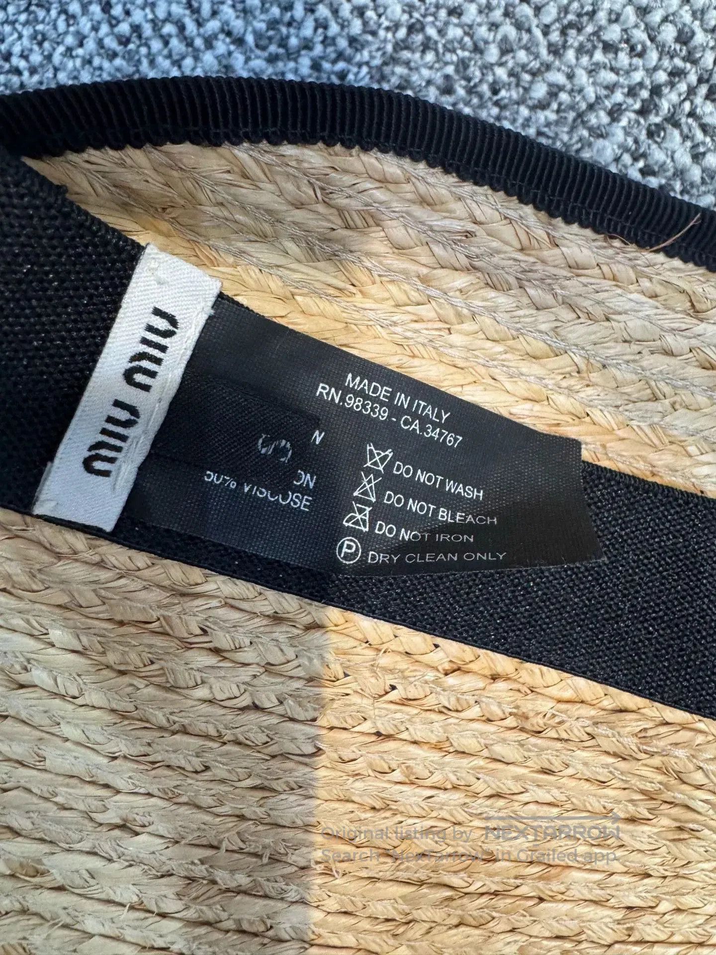 Miu Miu Miumiu Woven Straw Hat. Size ONE SIZE - 3 Thumbnail