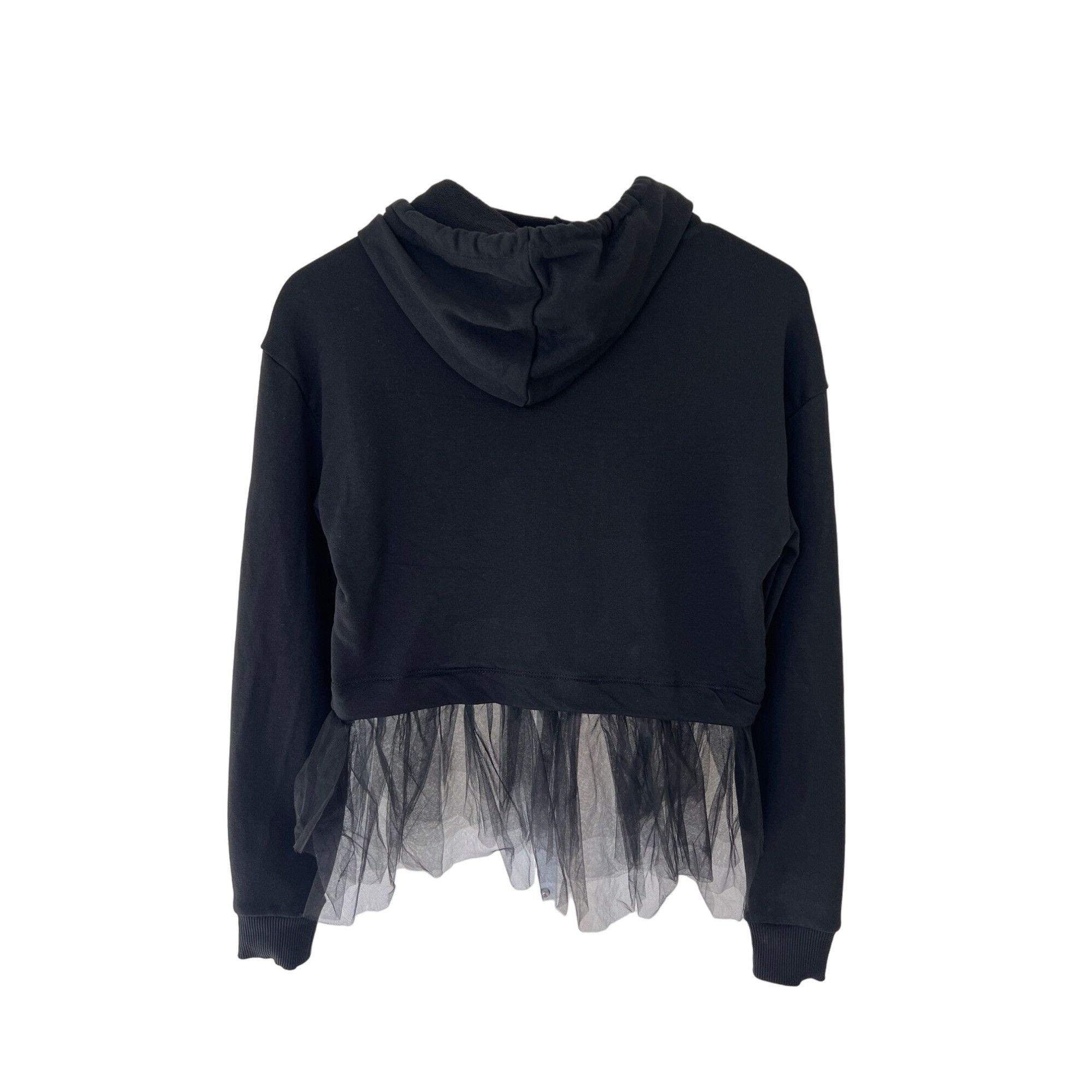 Anthropologie Pilcro Tulle-Hem Black Hoodie Size XS / US 0-2 / IT 36-38 - 5 Thumbnail