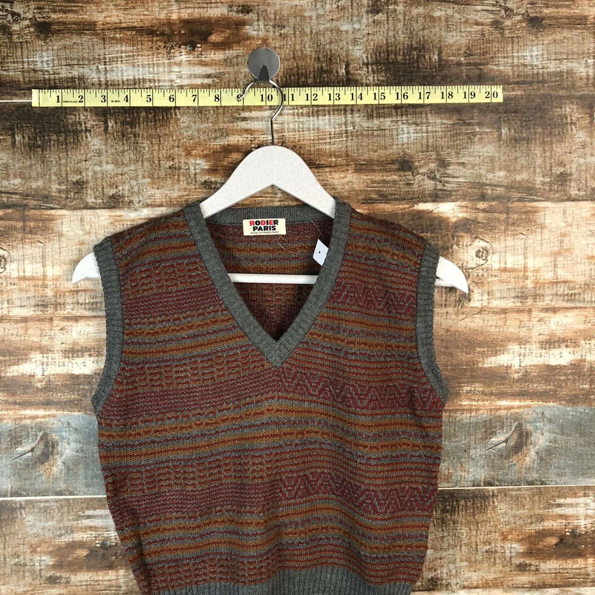 Homespun Knitwear × Japanese Brand Rodier Paris vintage Brown Vest Knitwear #A1379 Size XS / US 0-2 / IT 36-38 - 5 Thumbnail